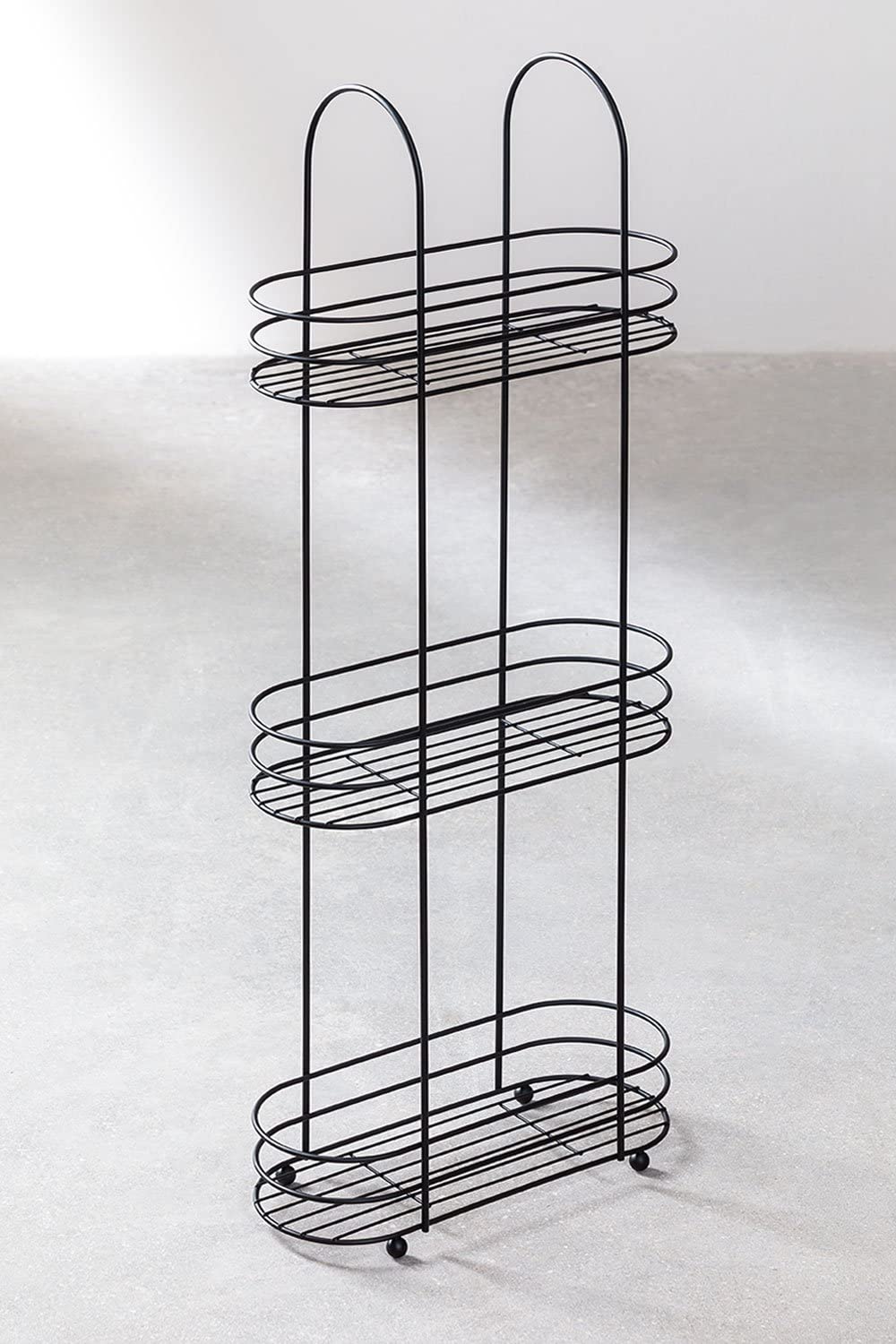 Sklum Yasim scaffale 3 ripiani acciaio nero