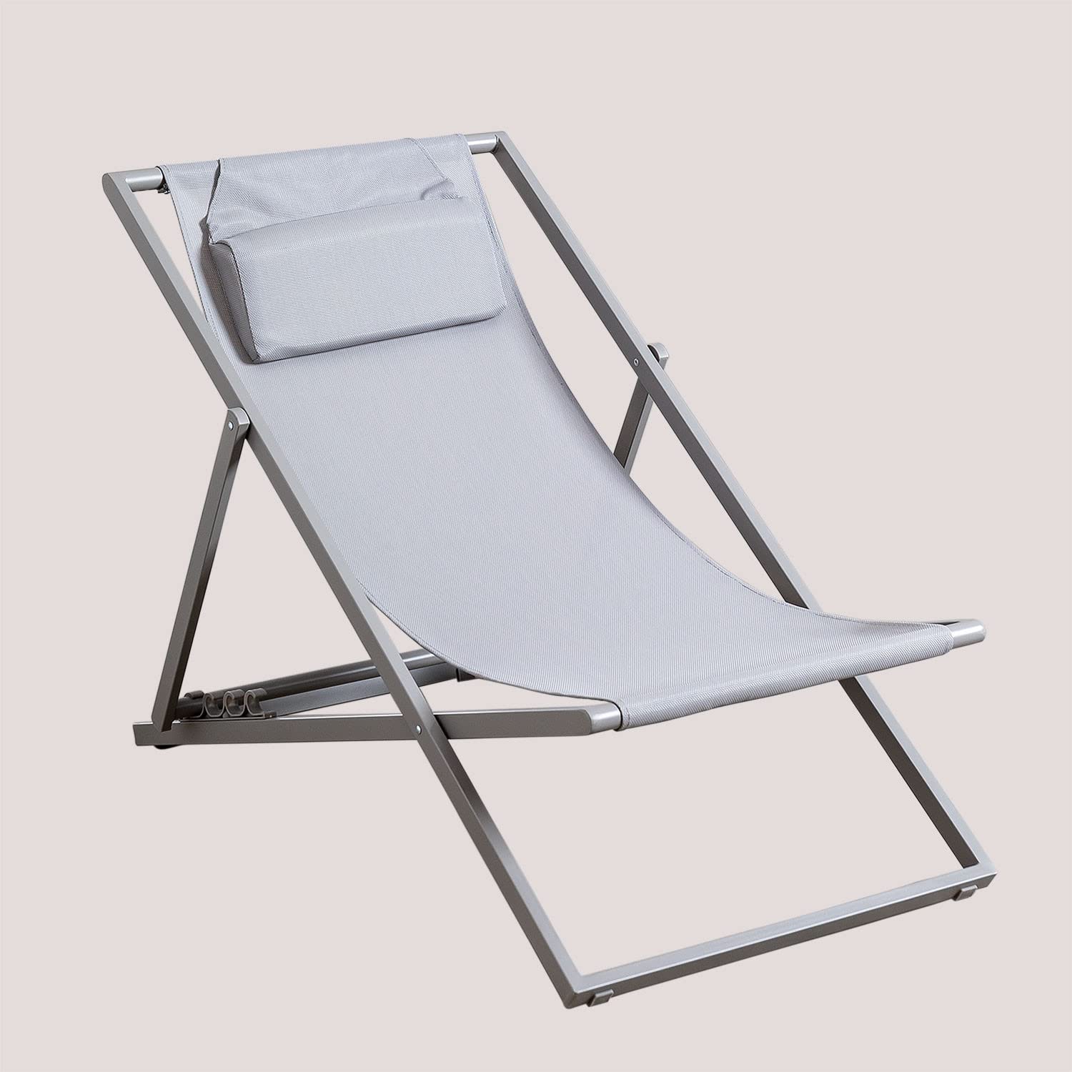 Sklum Jensy amaca pieghevole grigio con cuscino