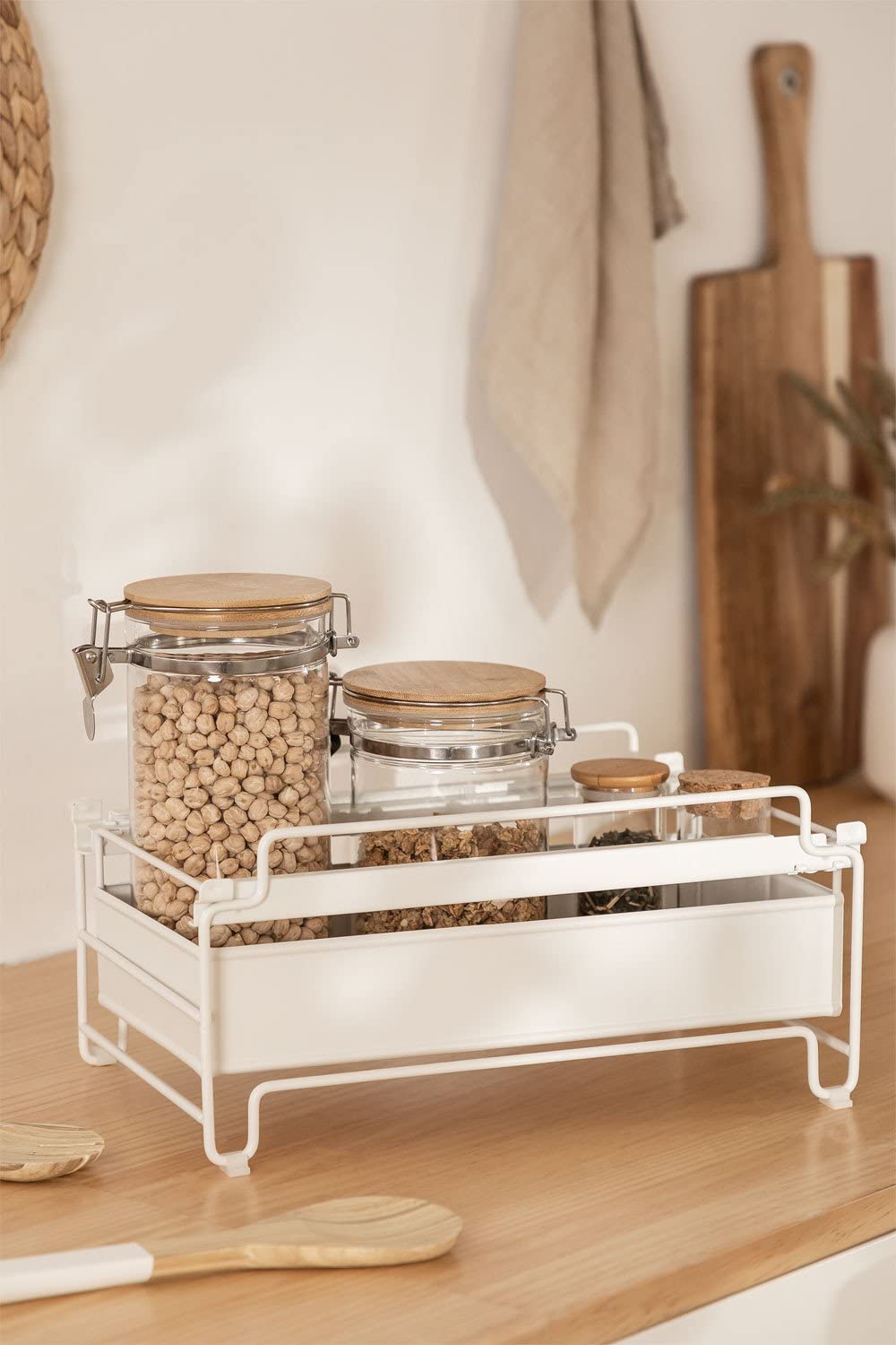 Sklum Kalem organizer cucina bianco con cassetto