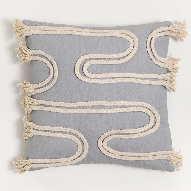 Sklum Reni cuscino quadrato cotone 45x45 grigio perla