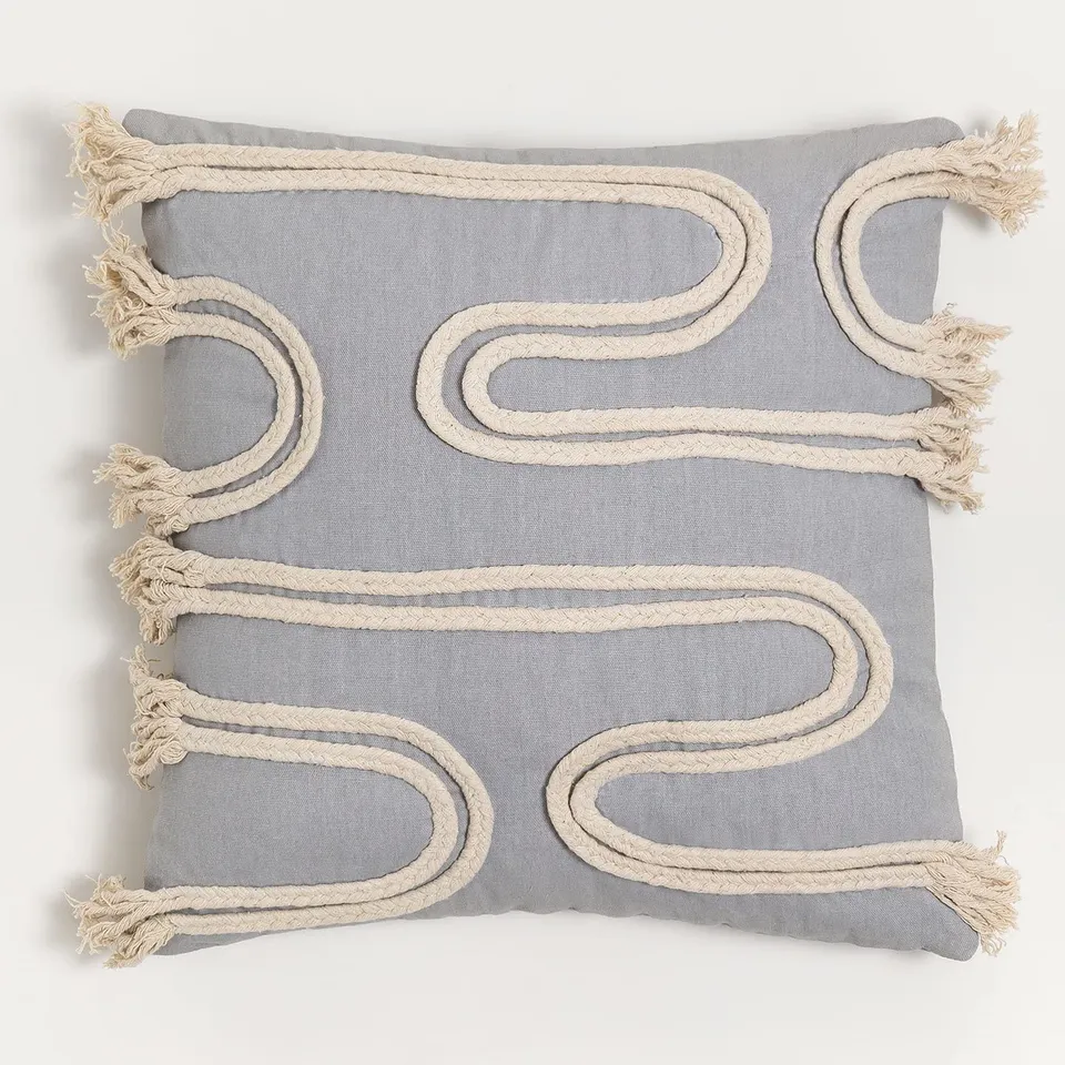 Sklum Reni cuscino quadrato cotone 45x45 grigio perla