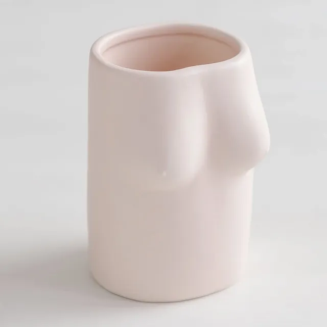 Sklum Minka vaso in ceramica beige lino