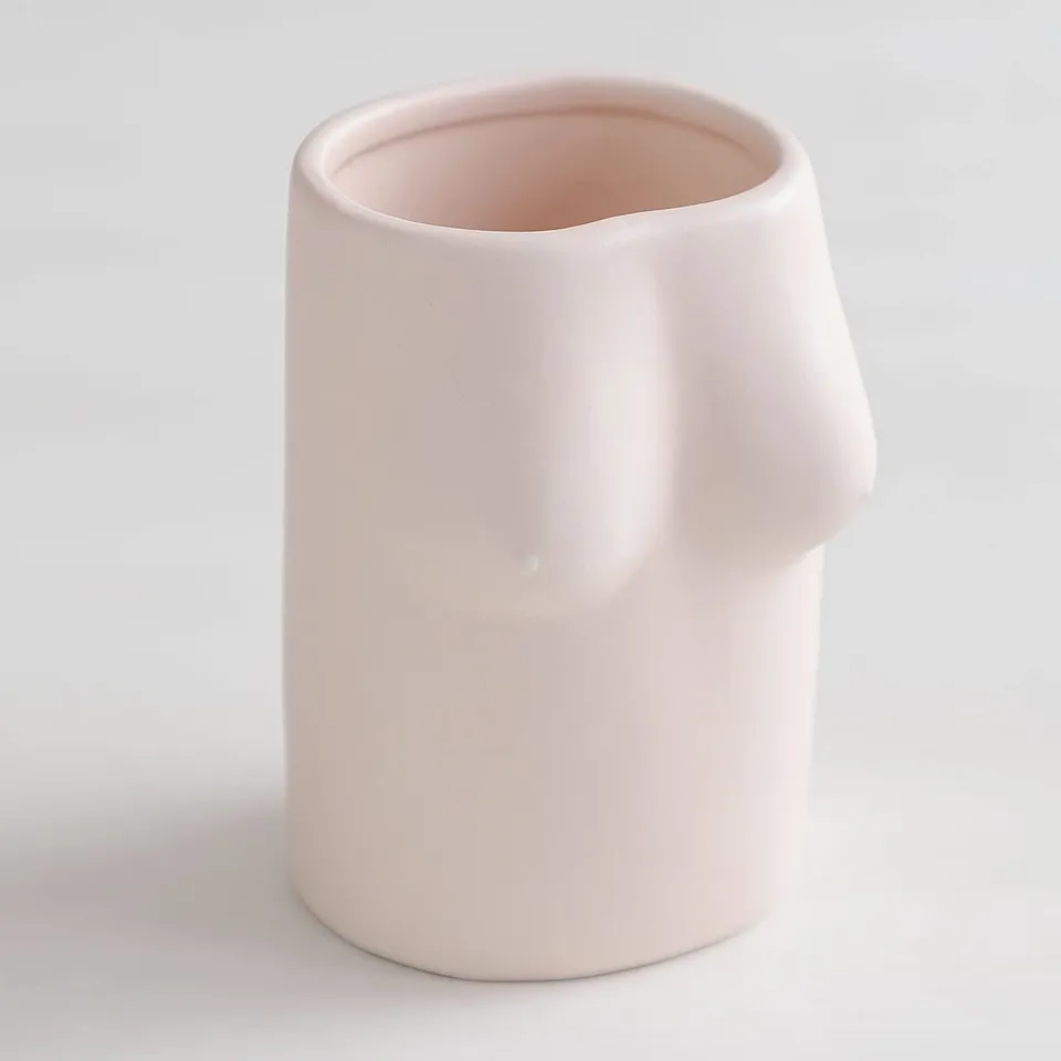 Sklum Minka vaso in ceramica beige lino