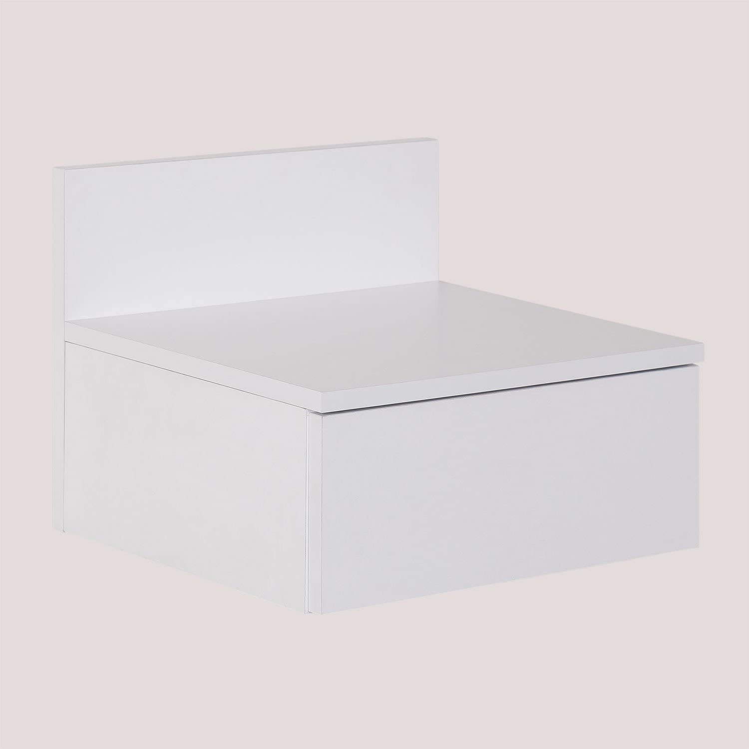 Sklum Caneto Comodino Sospeso Bianco con Cassetto 43 cm