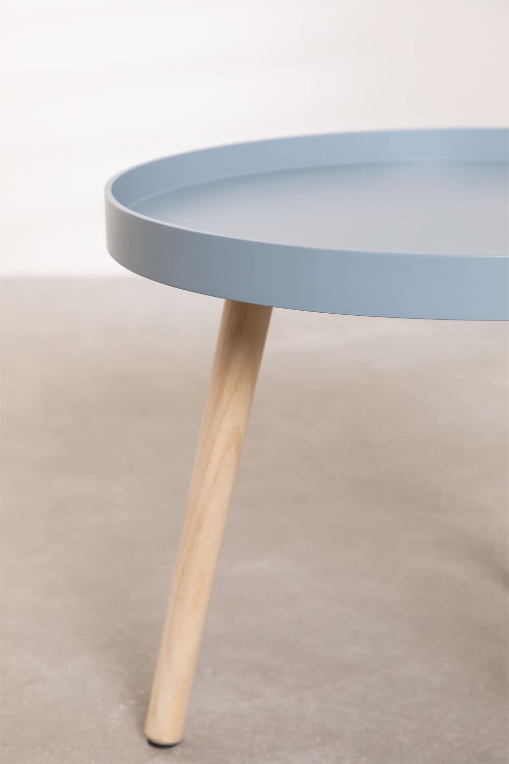 Sklum Sigma tavolino rotondo legno Ø50 grigio gambe pino