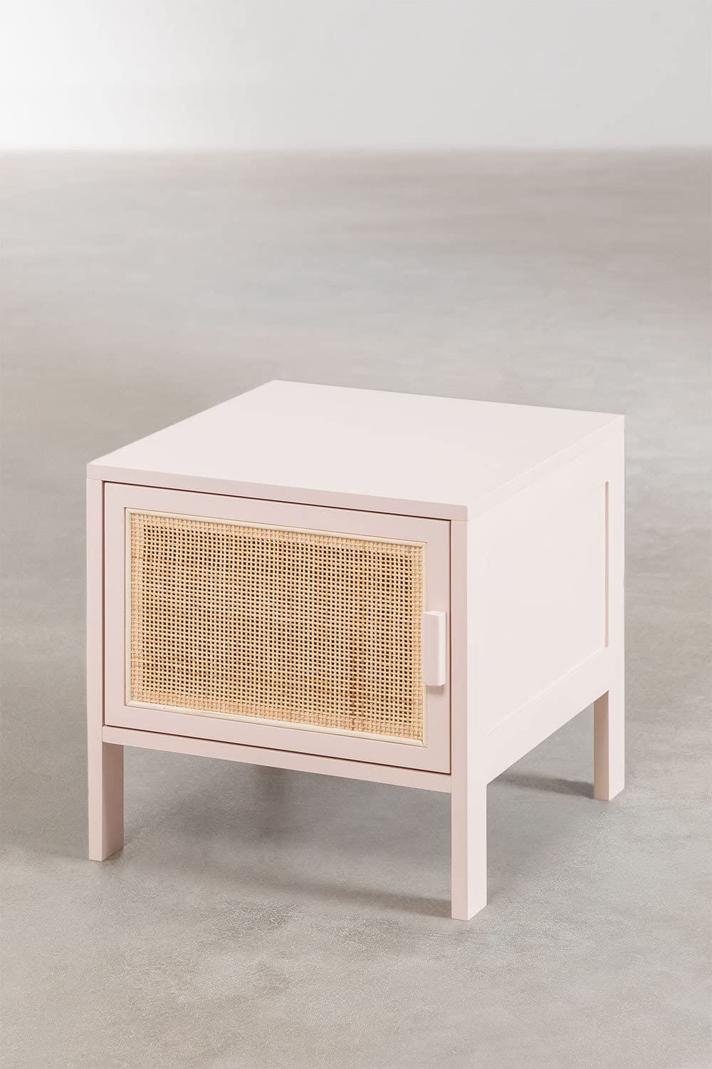 Sklum Reyna Kids comodino rattan 40 cm rosa nocciola