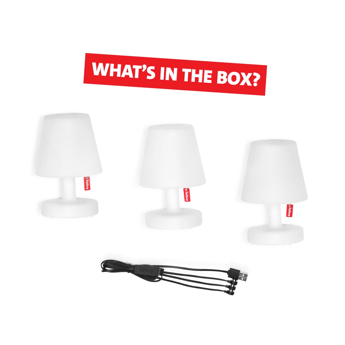 Fatboy Edison the Mini Lampada Tavolo Bianca Set 3 Pz LED