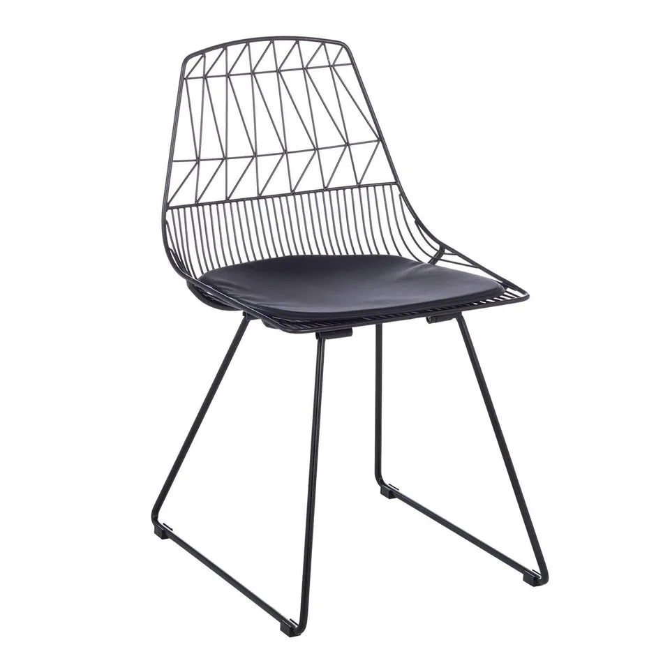 Sklum Joahn Nero 47 cm Sedia Industriale in Acciaio