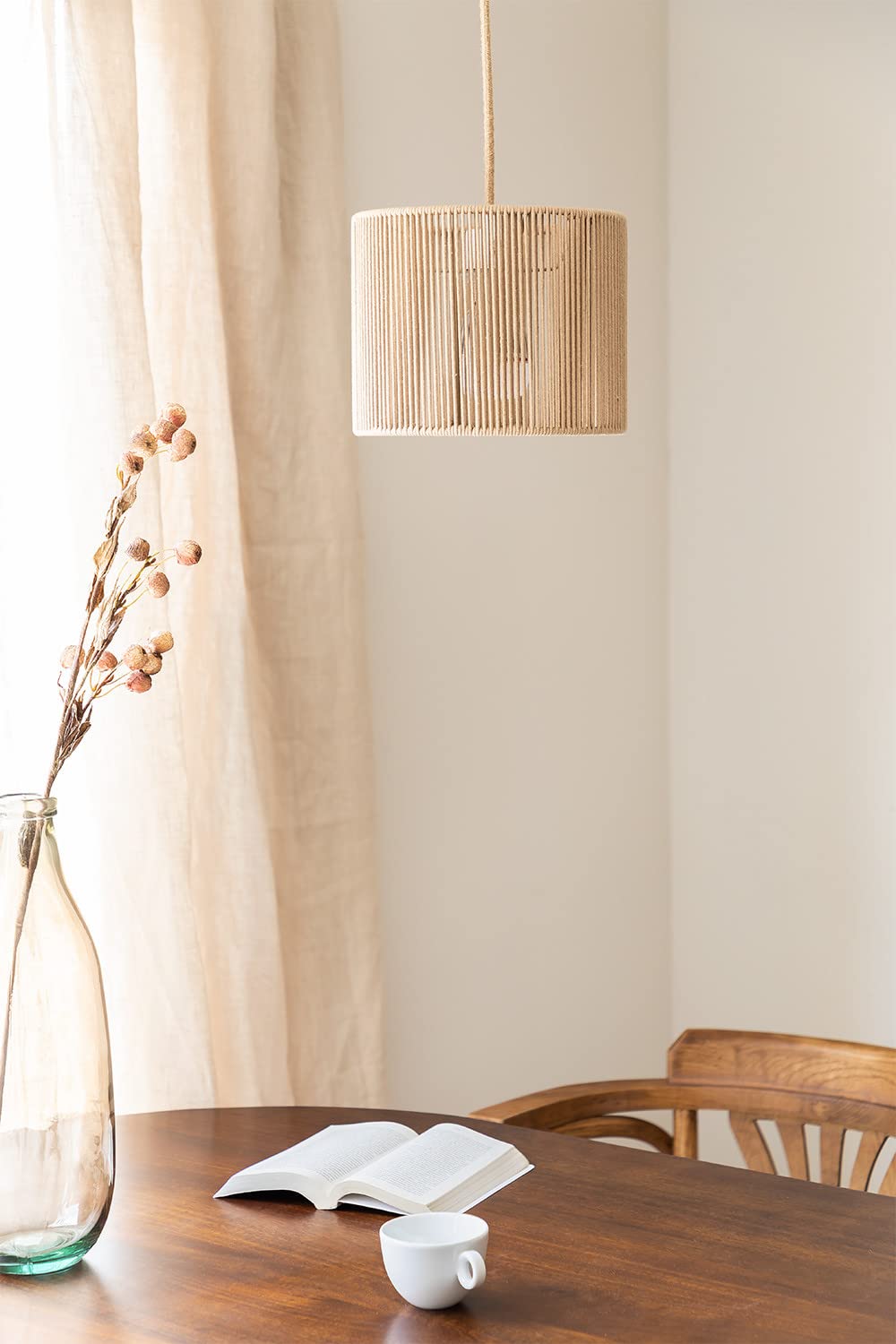 Sklum Uillo lampada a soffitto Ø25 cm corda nylon E27