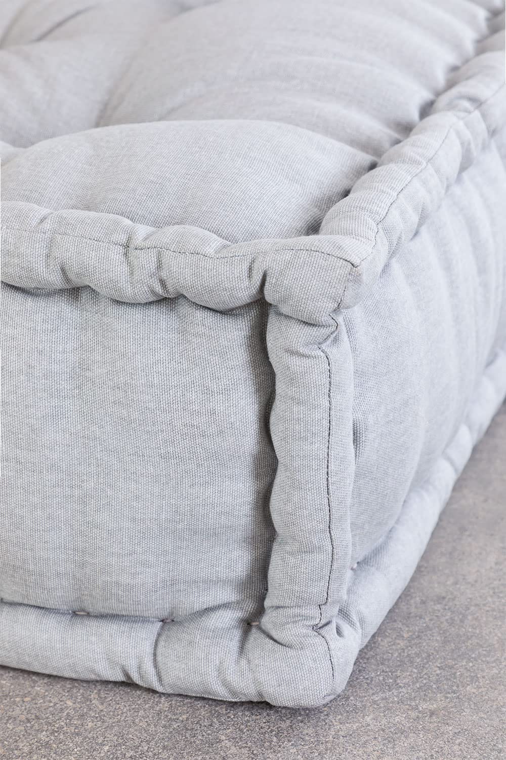 Sklum Dhel pouf divano grigio ghiaccio cotone