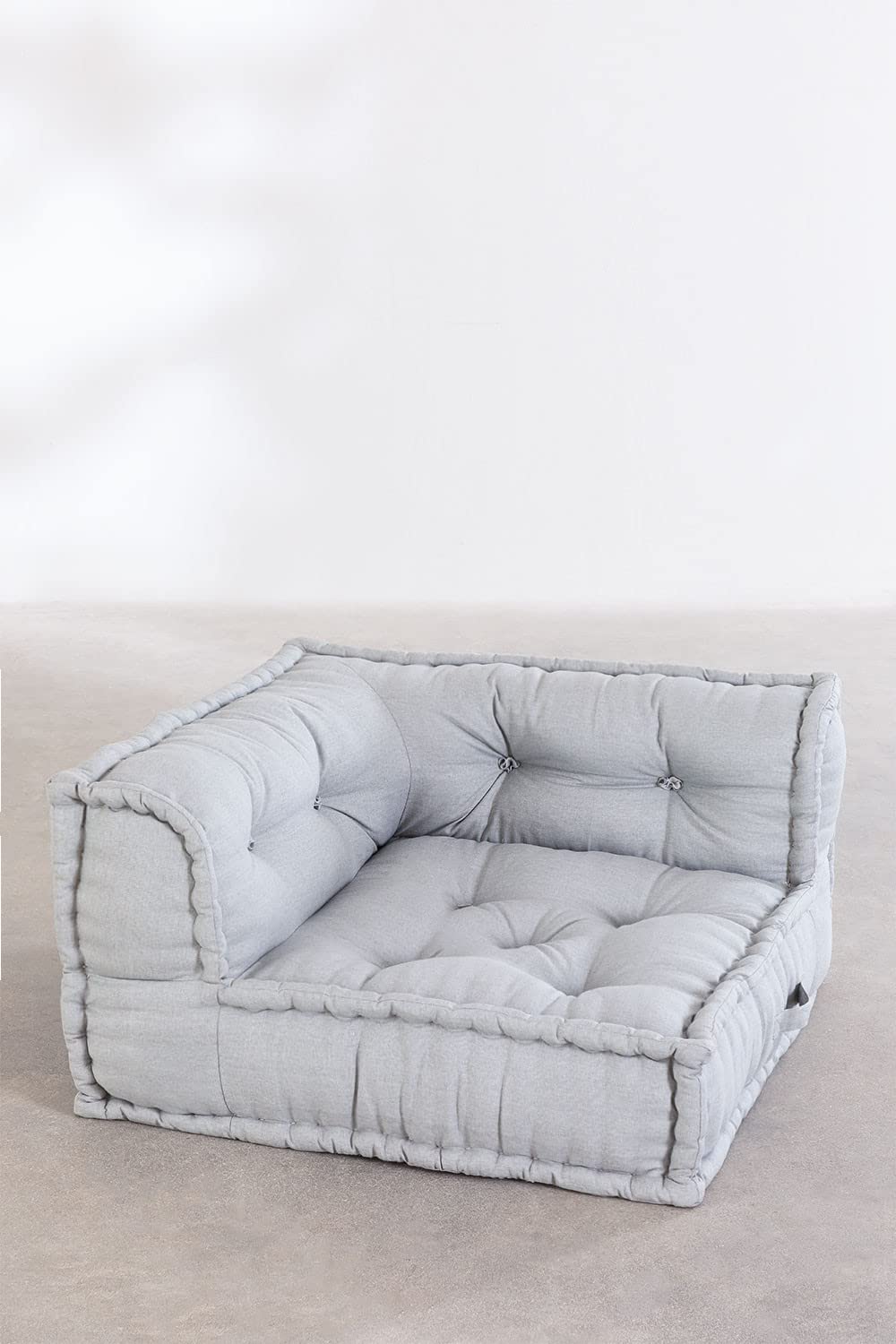 Sklum Dhel divano angolare grigio ghiaccio 3 pezzi cotone