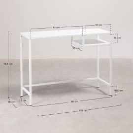 Sklum Gori mobile ingresso 100x36 cm Marrone Grano acciaio