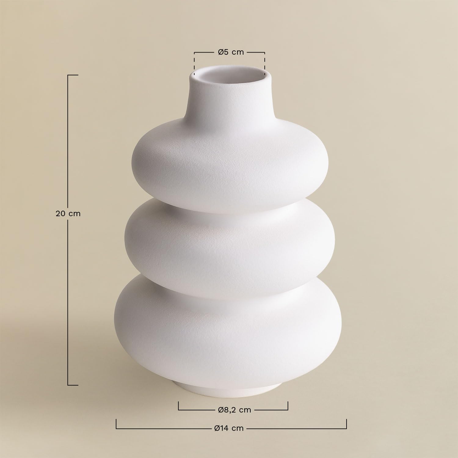 Sklum Lorik vaso in ceramica h 20 cm Ø 14 cm