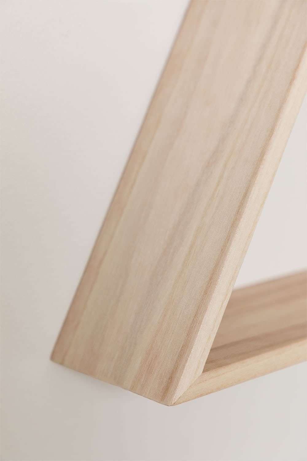 Sklum Savinna Set 3 Mensole Parete Legno Triangolari Natural