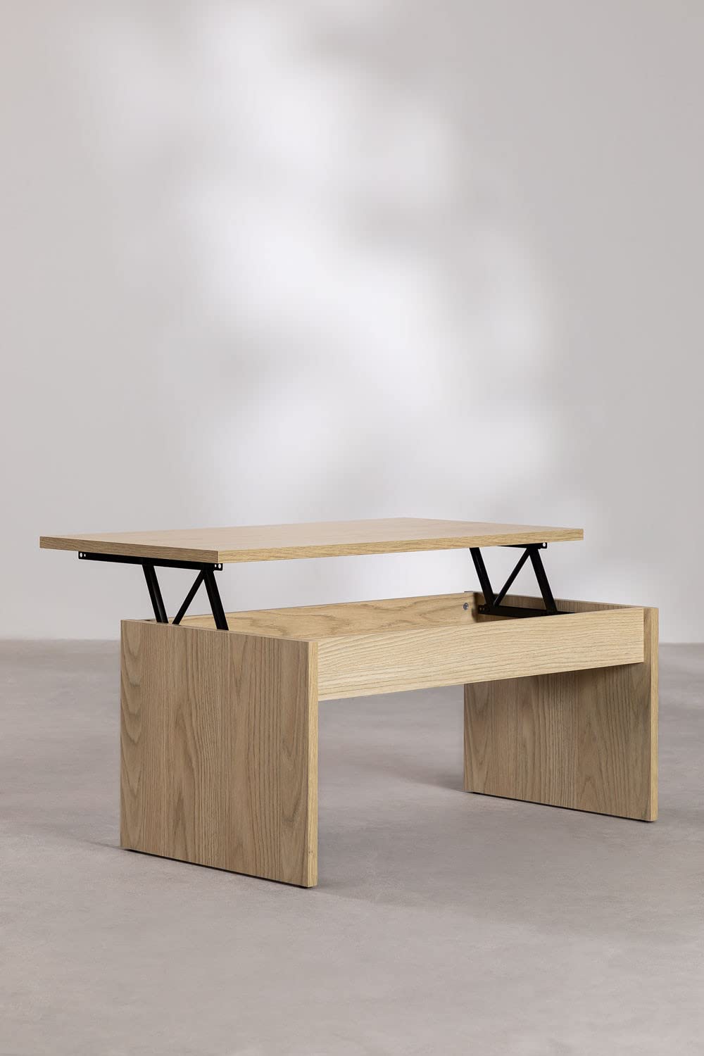 Sklum Naudaf tavolino sollevabile rovere 100 cm industriale