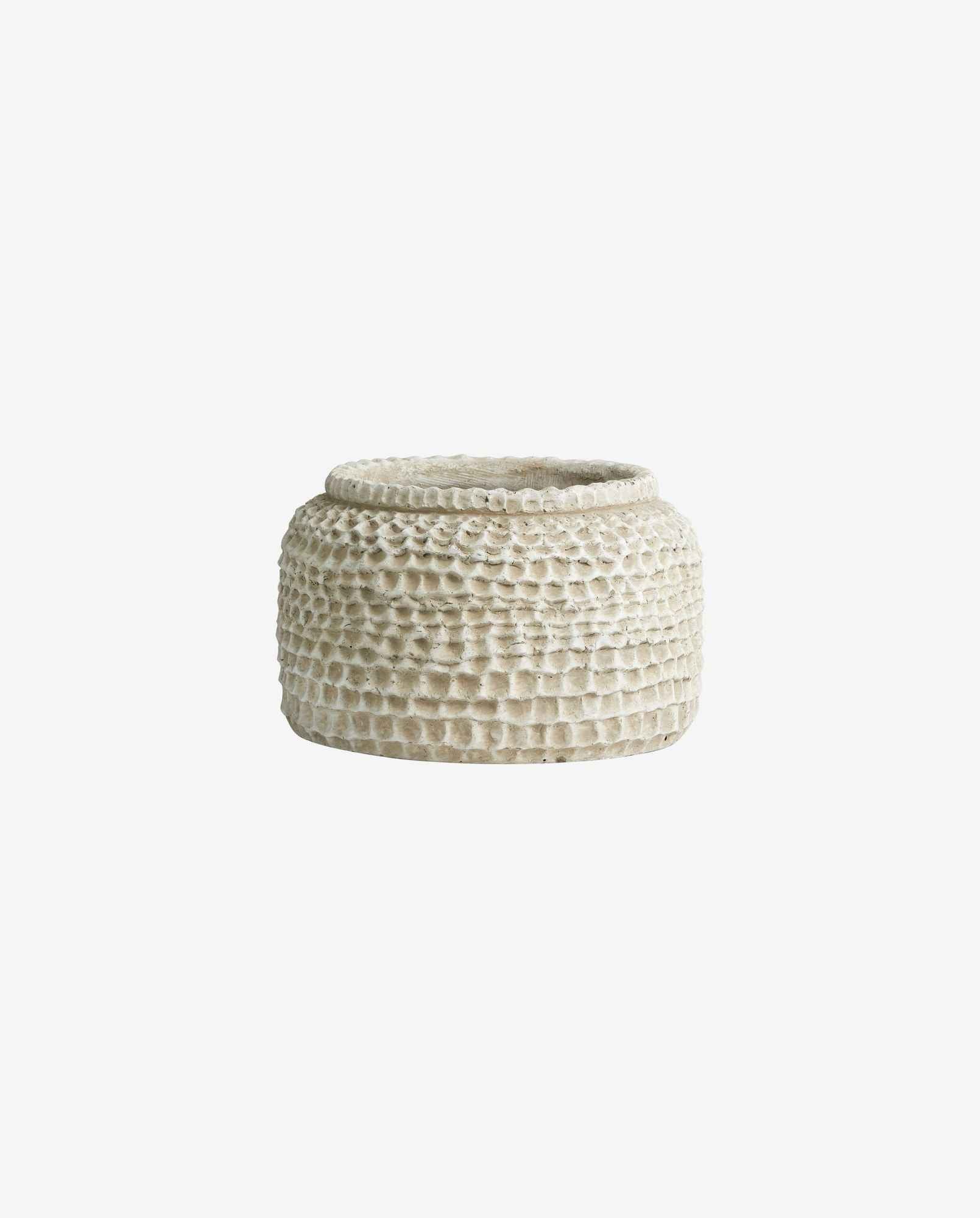 Bambua Aoba vaso M cemento bianco decorativo