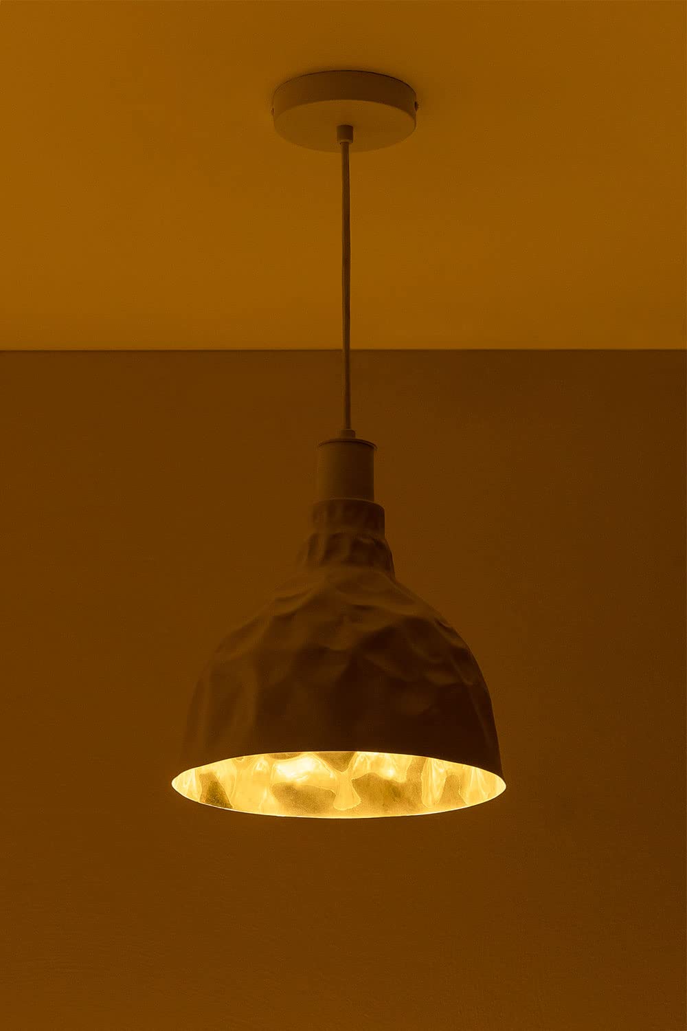 Sklum Dome lampadario bianco Ø25,5 cm interni oro