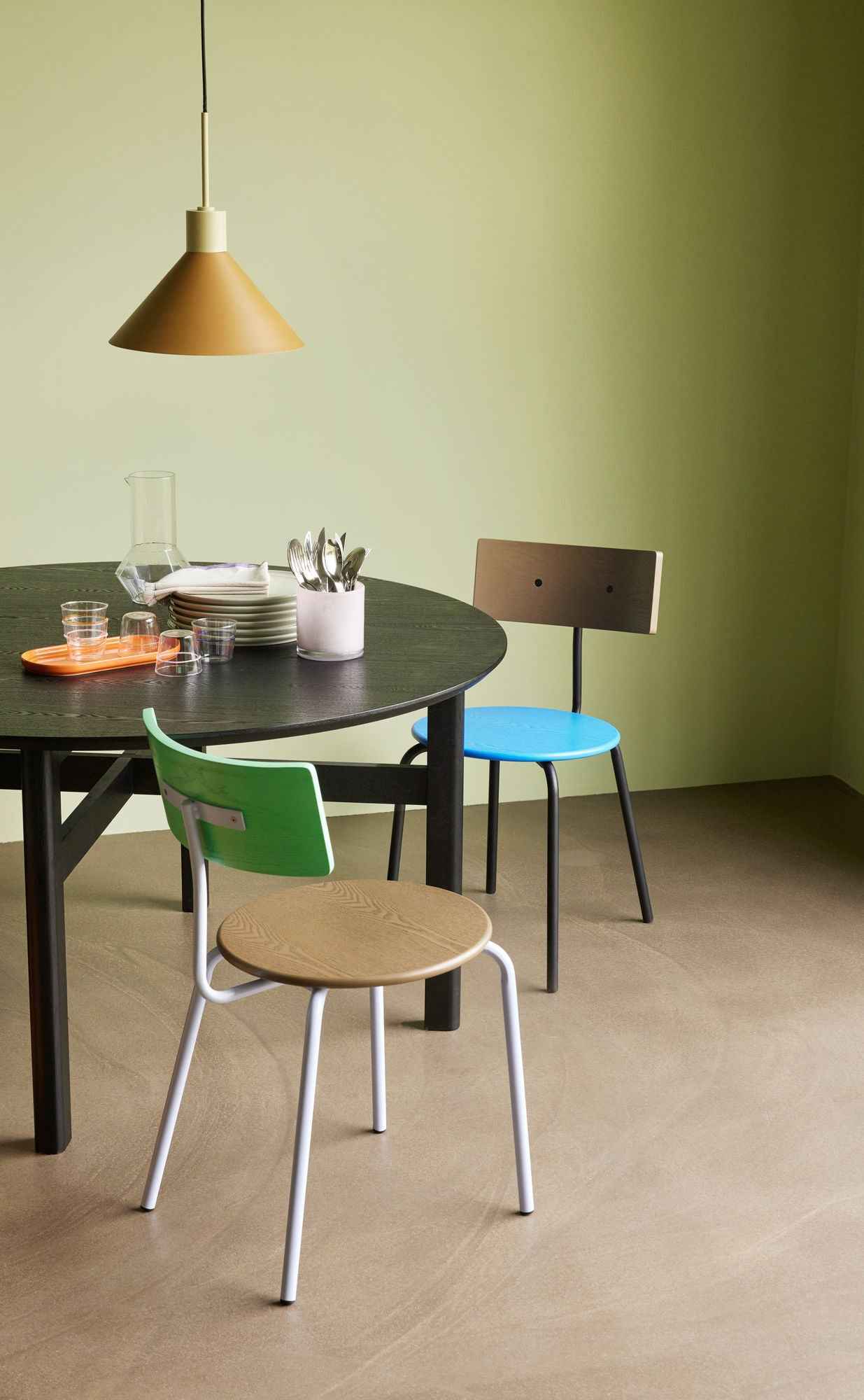Bambua Crayon Lamp Amber lampadario ambra ferro