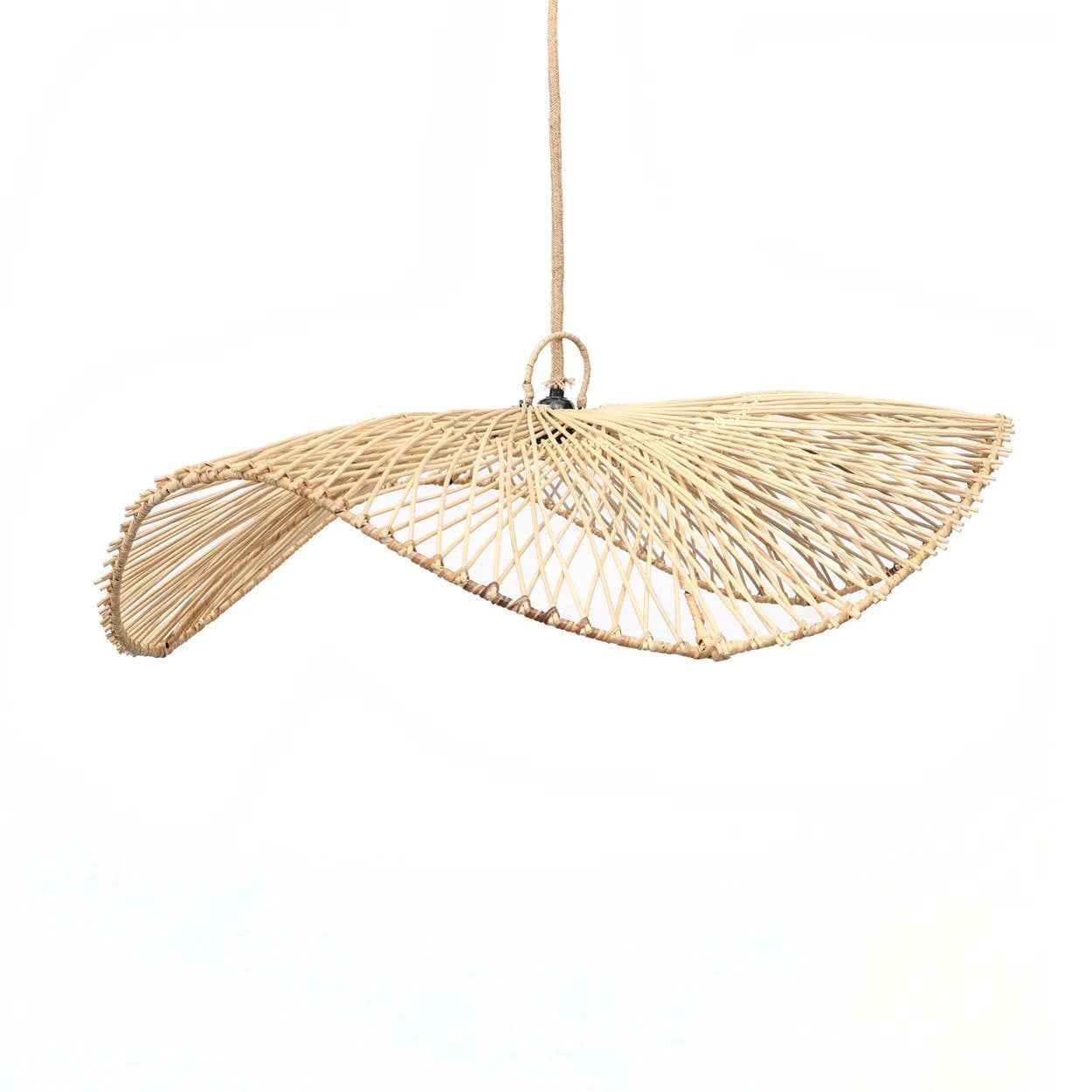 Bambua Chapeau sospensione rattan naturale L