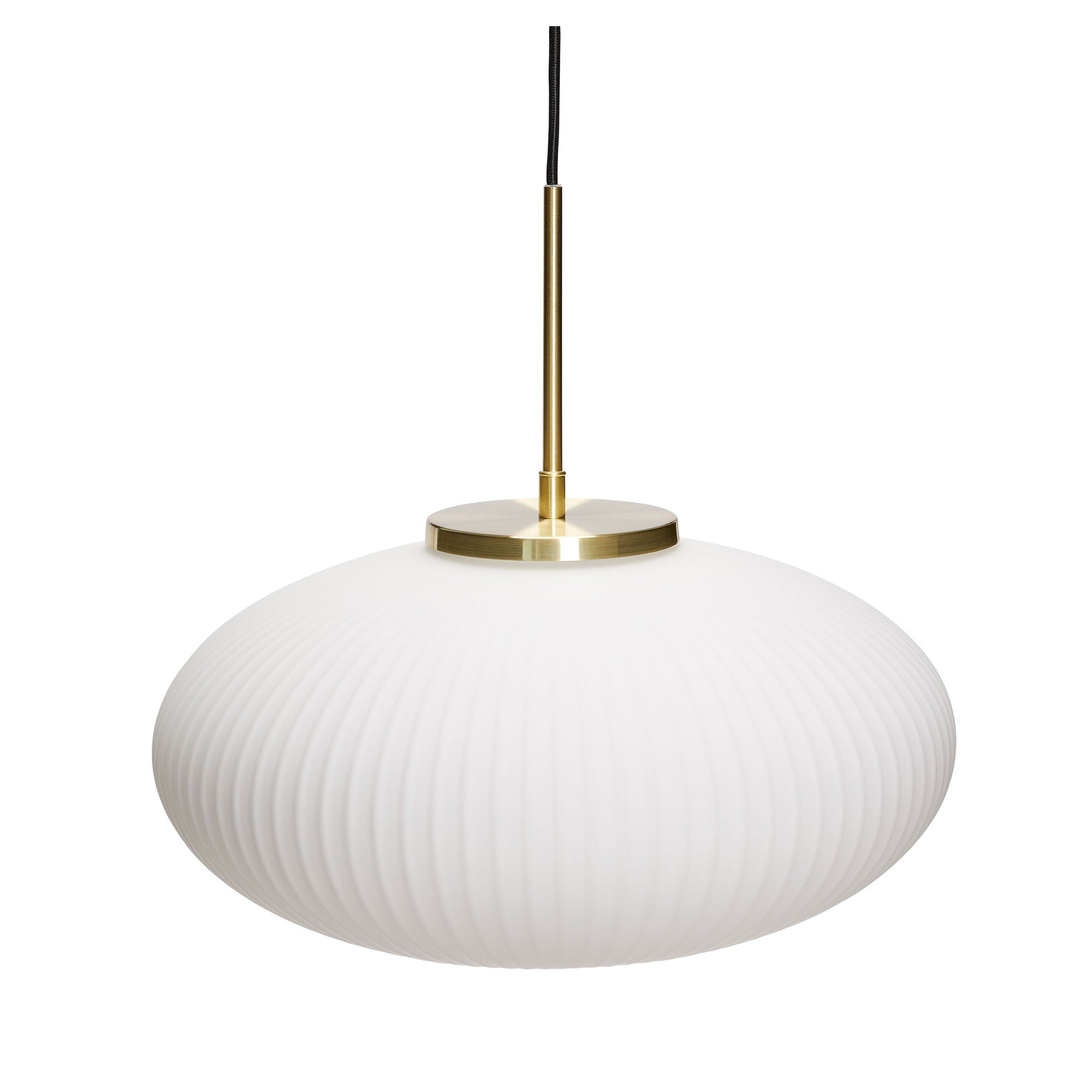 Bambua Serene Pendant Ellipse lampada a sospensione bianca opale