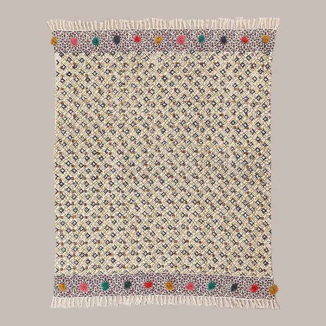 Sklum Tenesi coperta plaid in cotone 140x151 cm