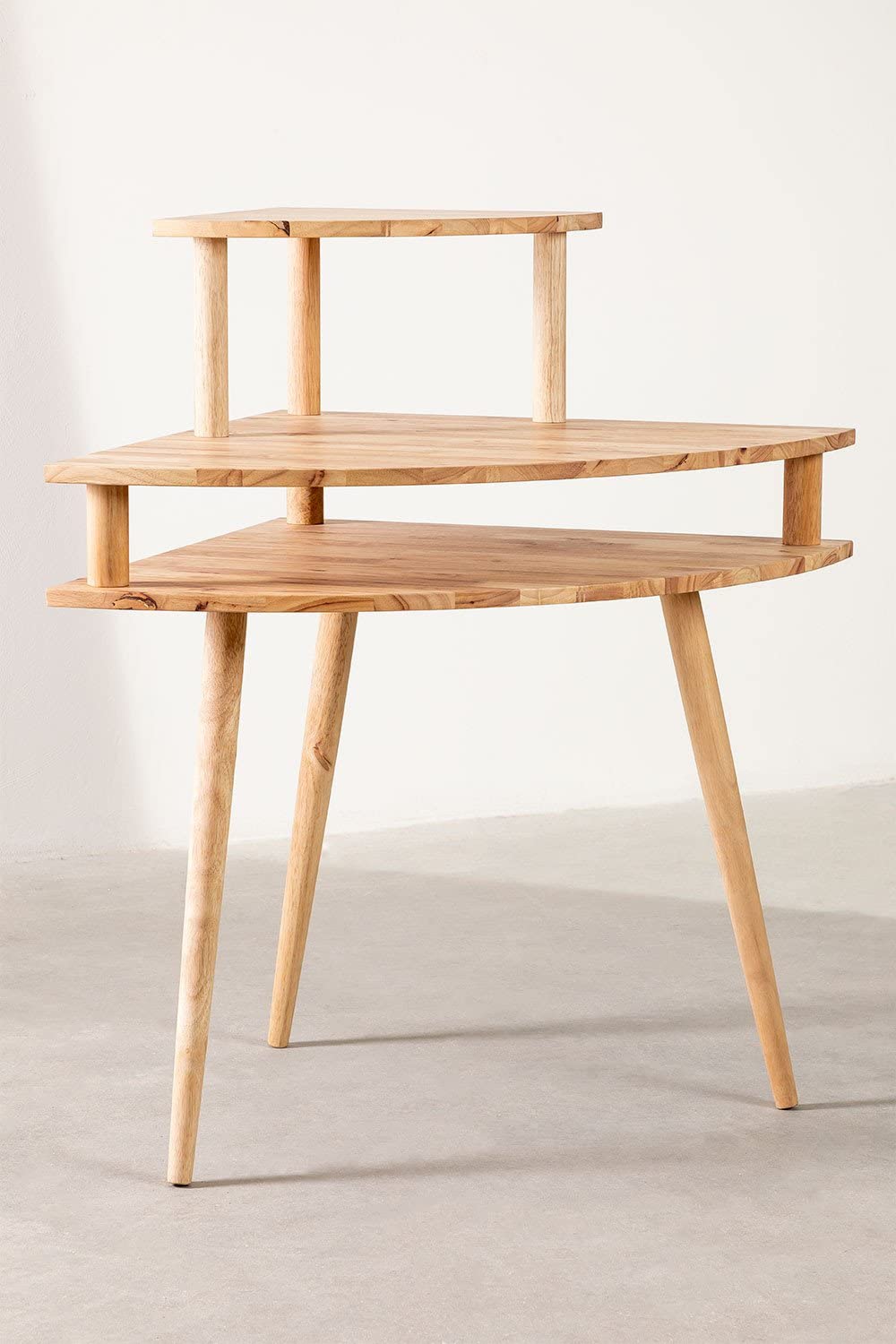 Sklum Arlan Scrivania Angolo in Legno Naturale 99 cm
