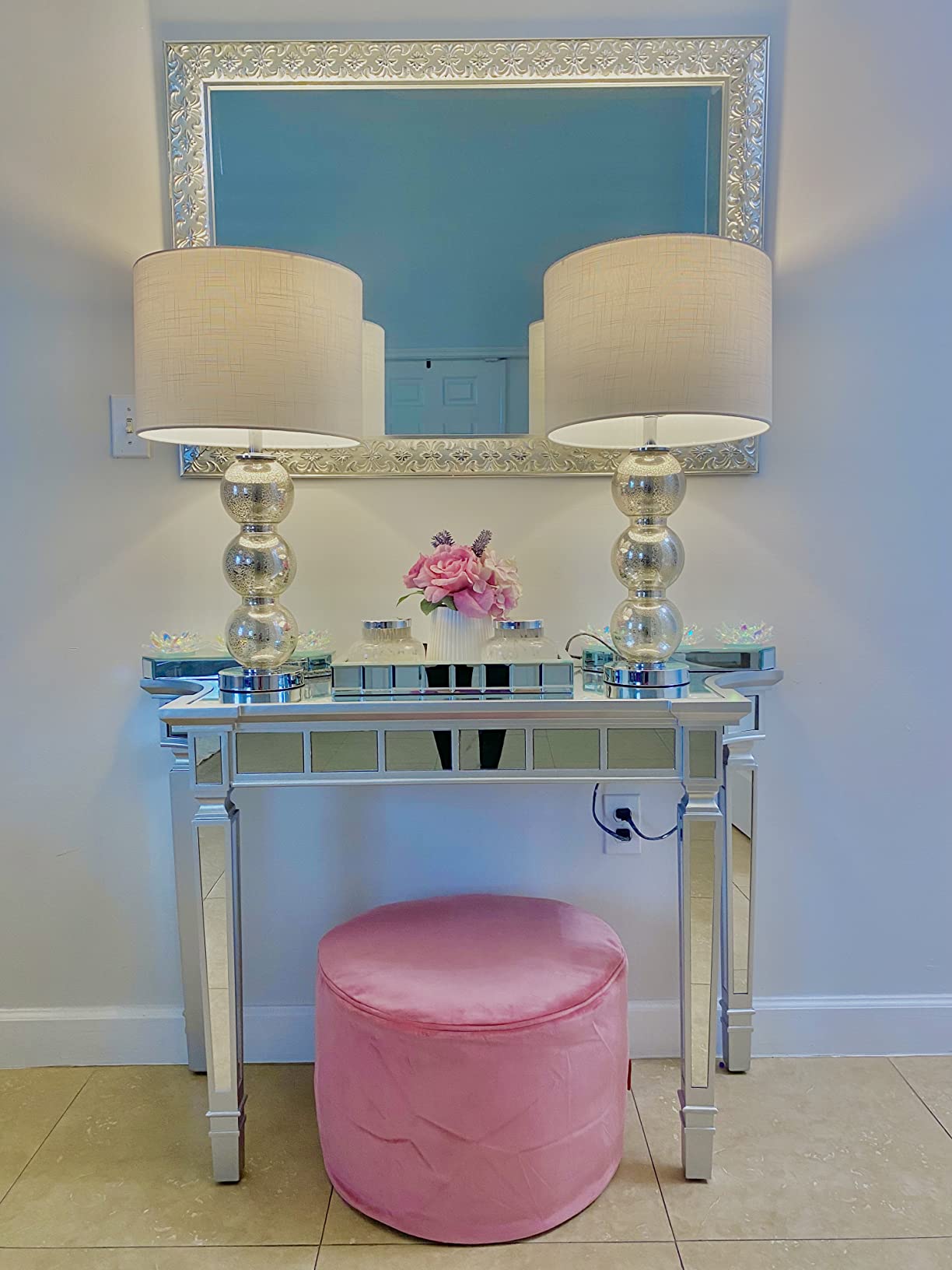 Fatboy Point Velvet pouf rotondo pearl blush velluto