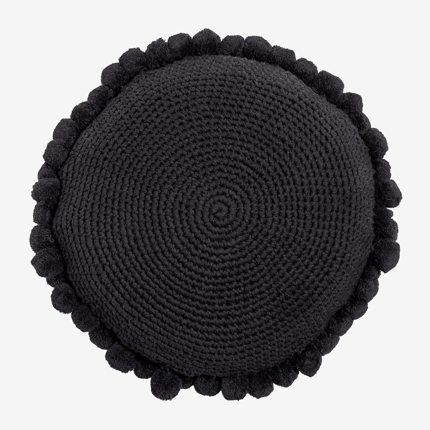 Sklum Yilda cuscino rotondo Ø50 cm cotone con pon pon
