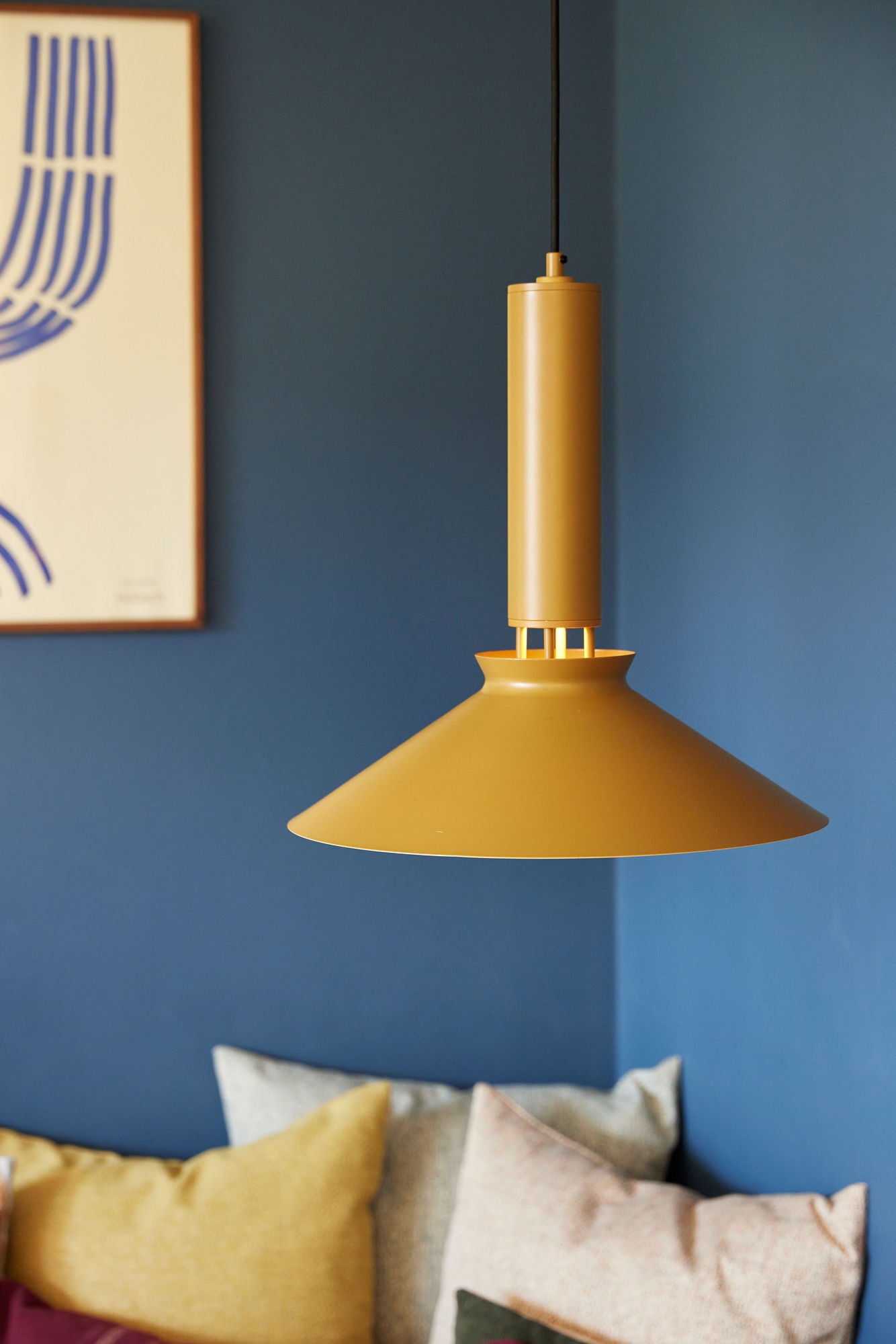 Bambua Coney lampadario ambra GU10 metallo