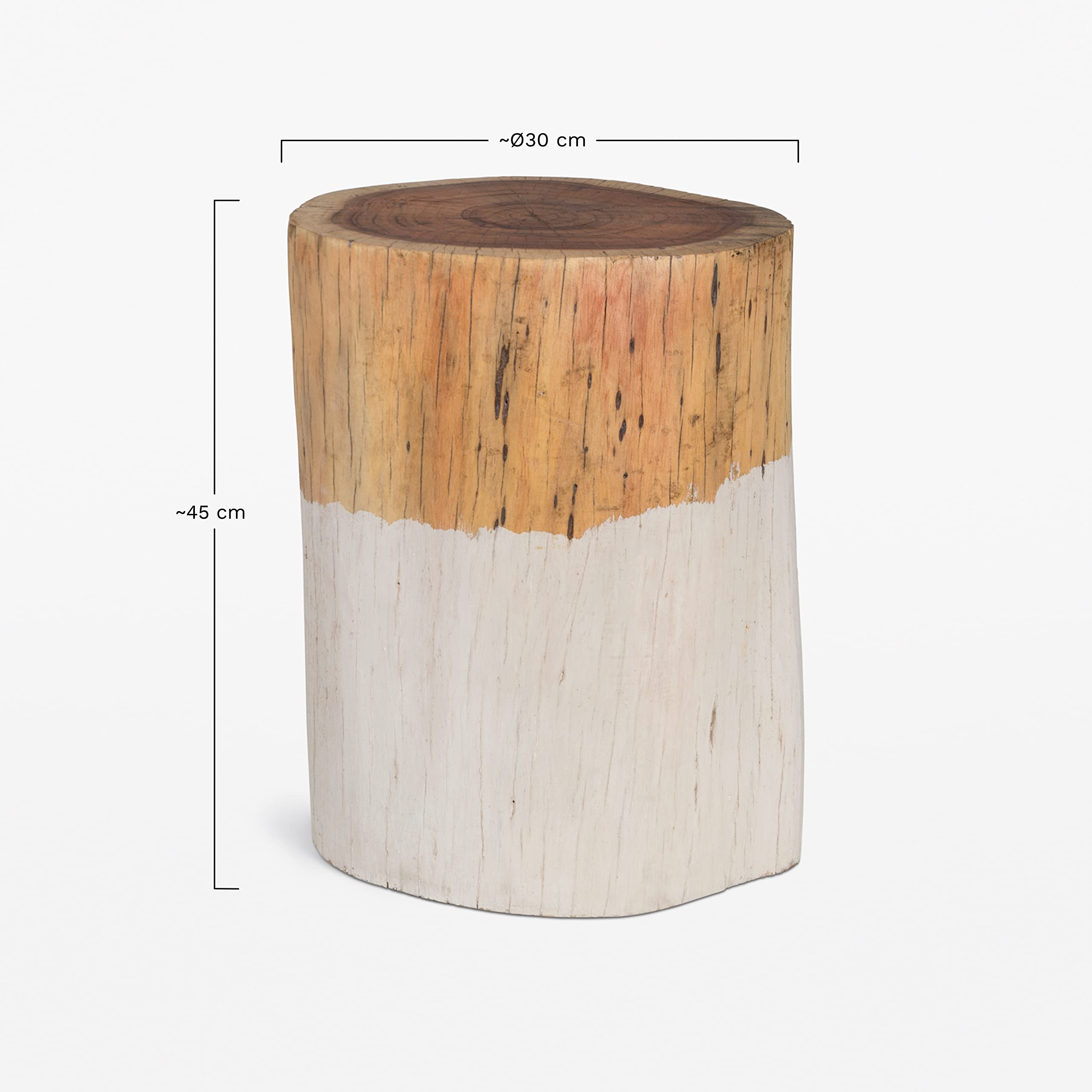 Sklum Tronk tavolino in legno bianco Ø30 cm