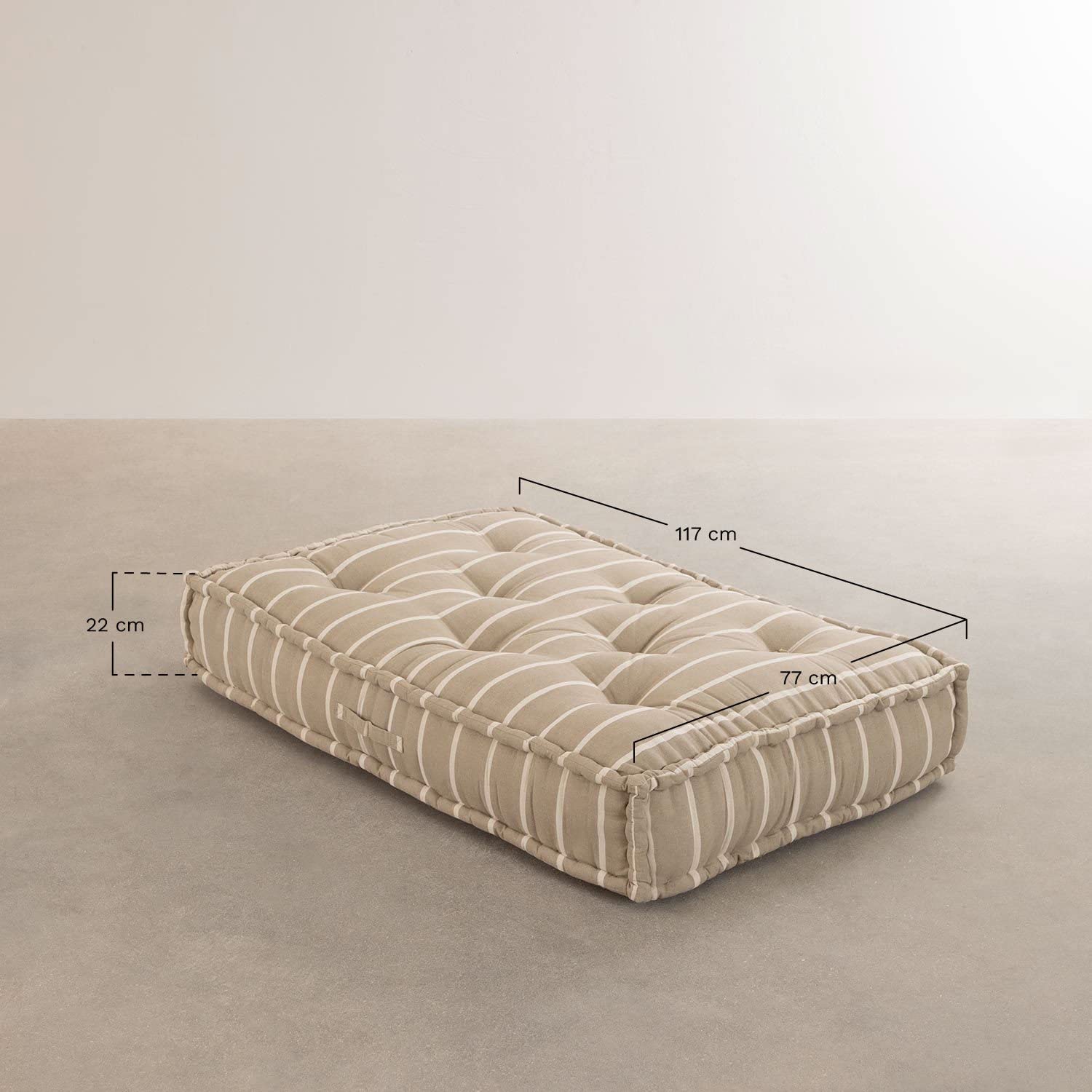 Sklum Dhel cuscino divano cotone marrone moka 117 cm