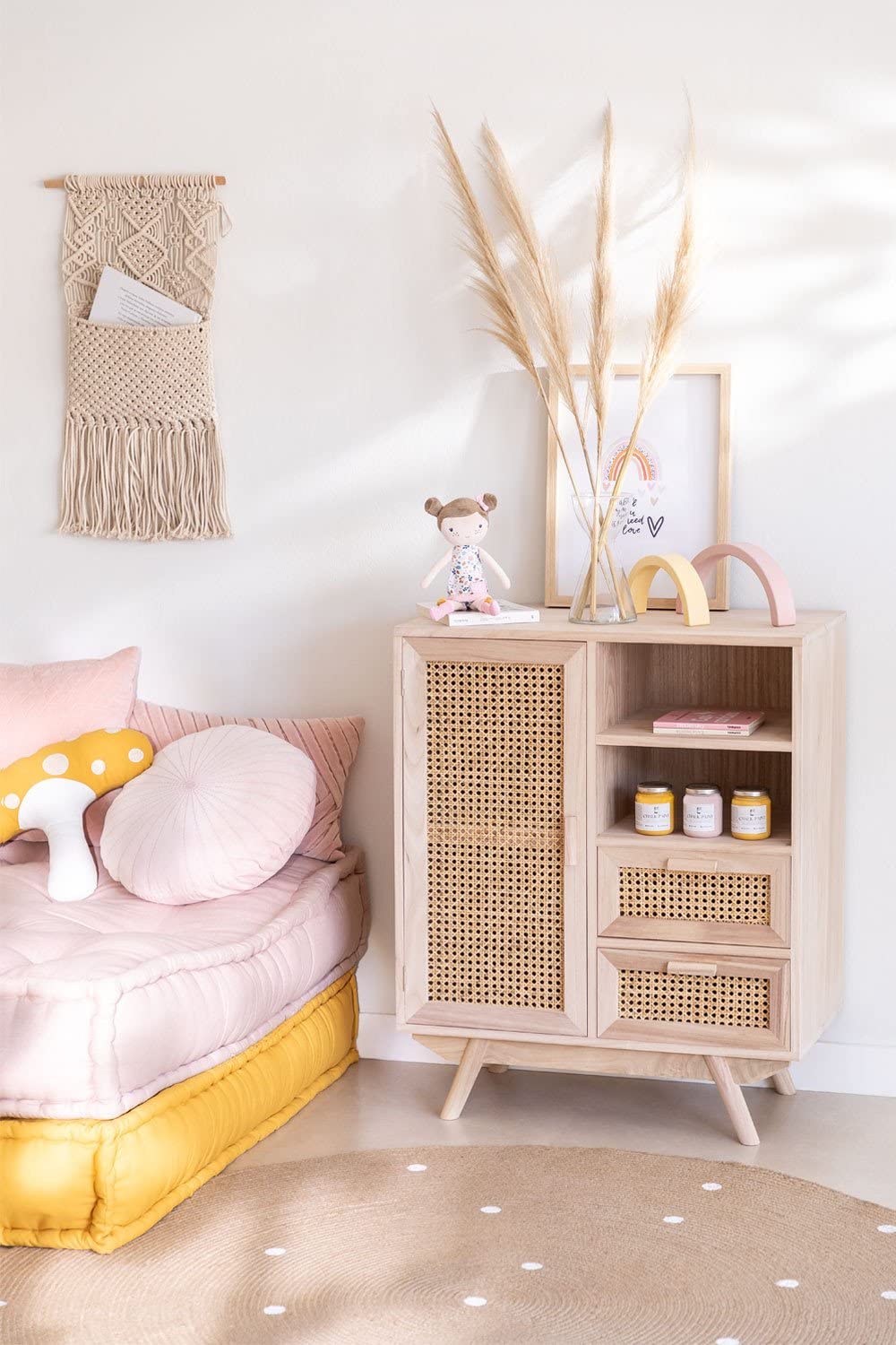 Sklum Ralik credenza legno paulownia con cassetti