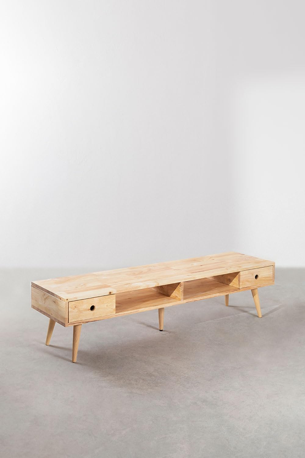 Sklum Arlan Mobile TV in Legno Naturale 150x40 cm