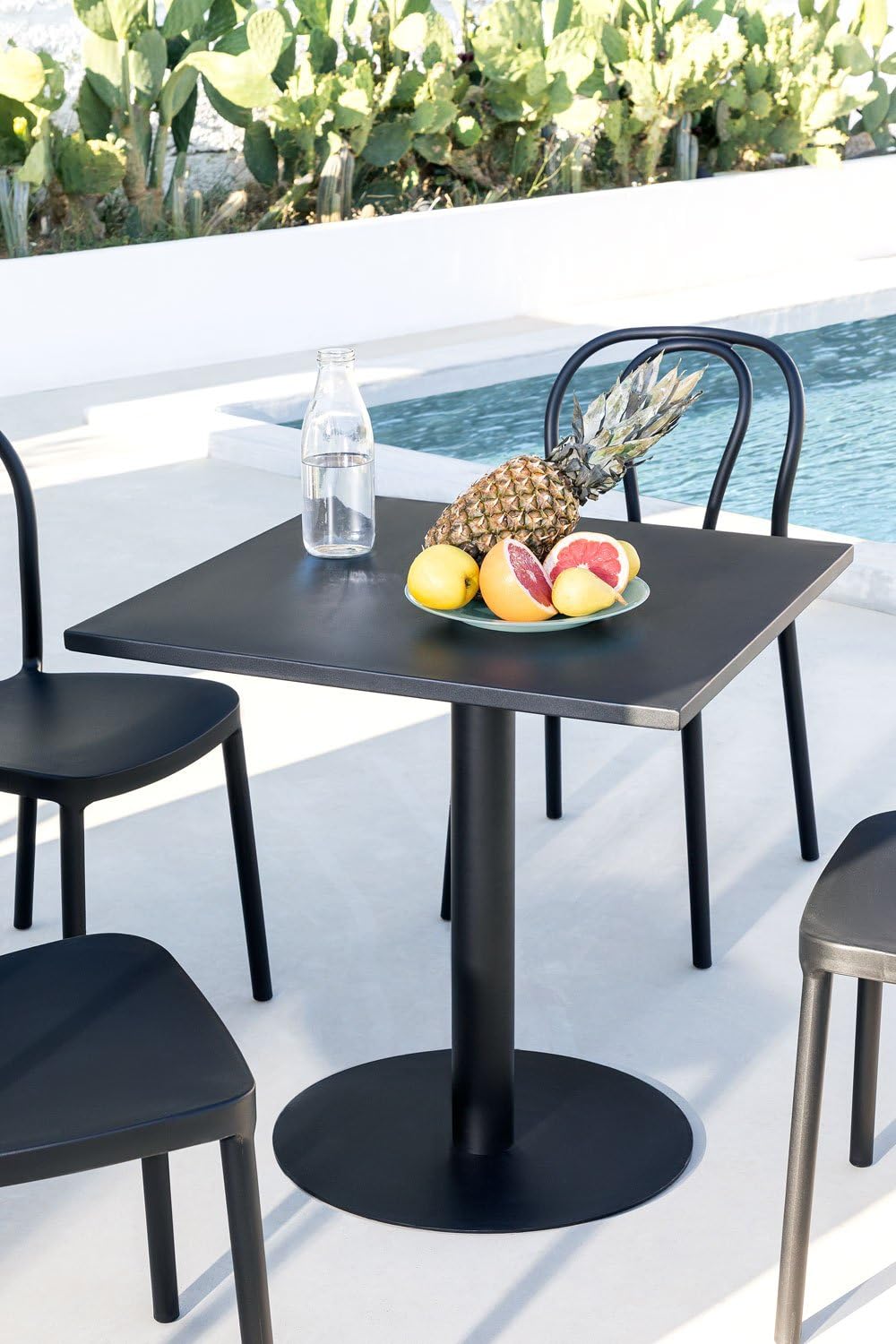 Sklum Mizzi tavolo giardino 70x70 cm nero ferro