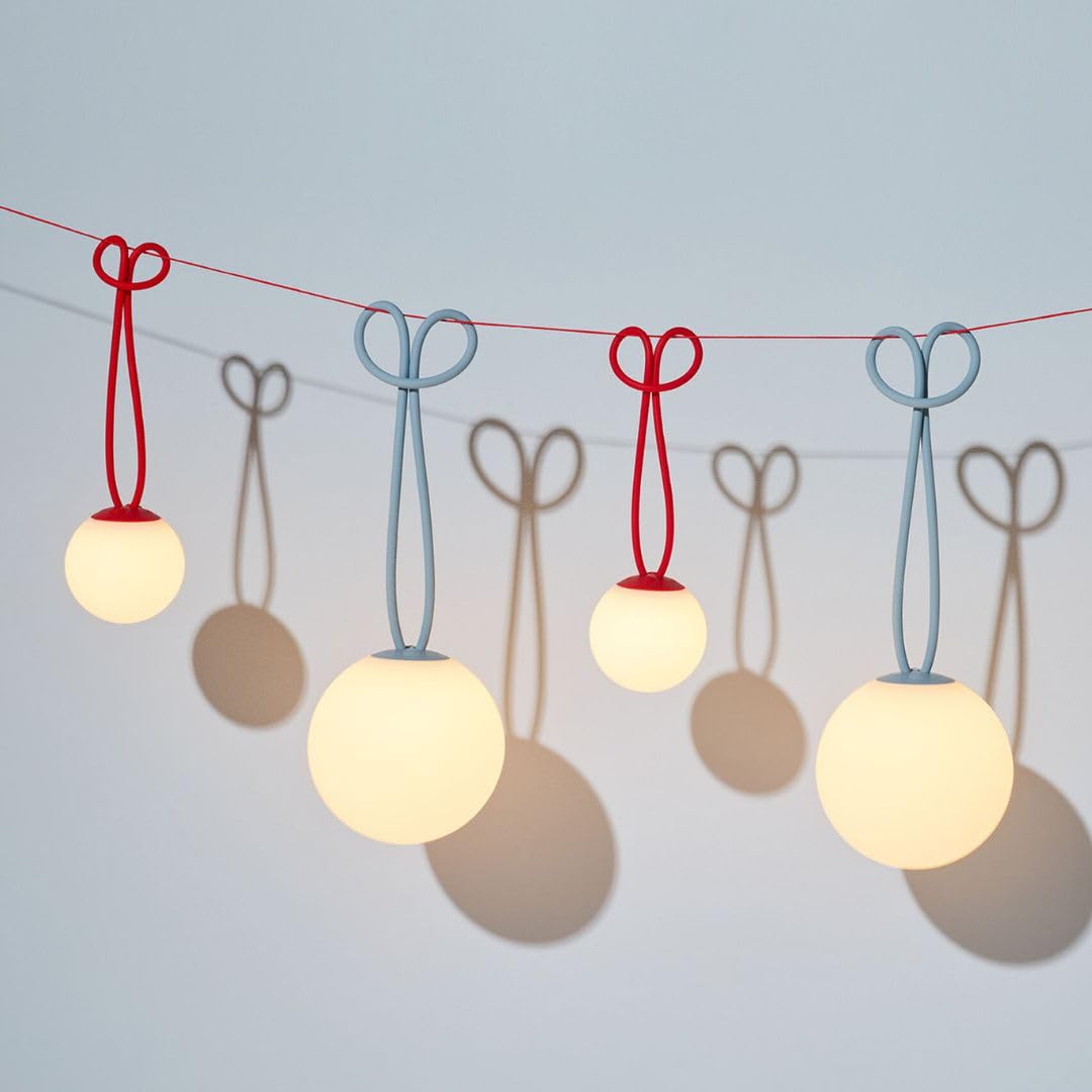 Fatboy Bolleke Mini Lampada LED 3pz Rossa Dimmerabile