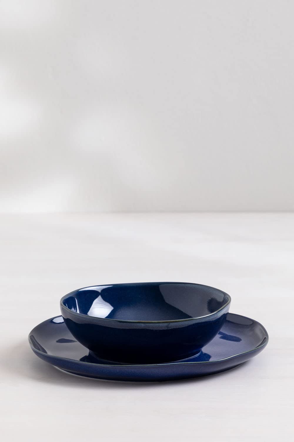 Sklum Biöh set 8 piatti blu oltremare ceramica