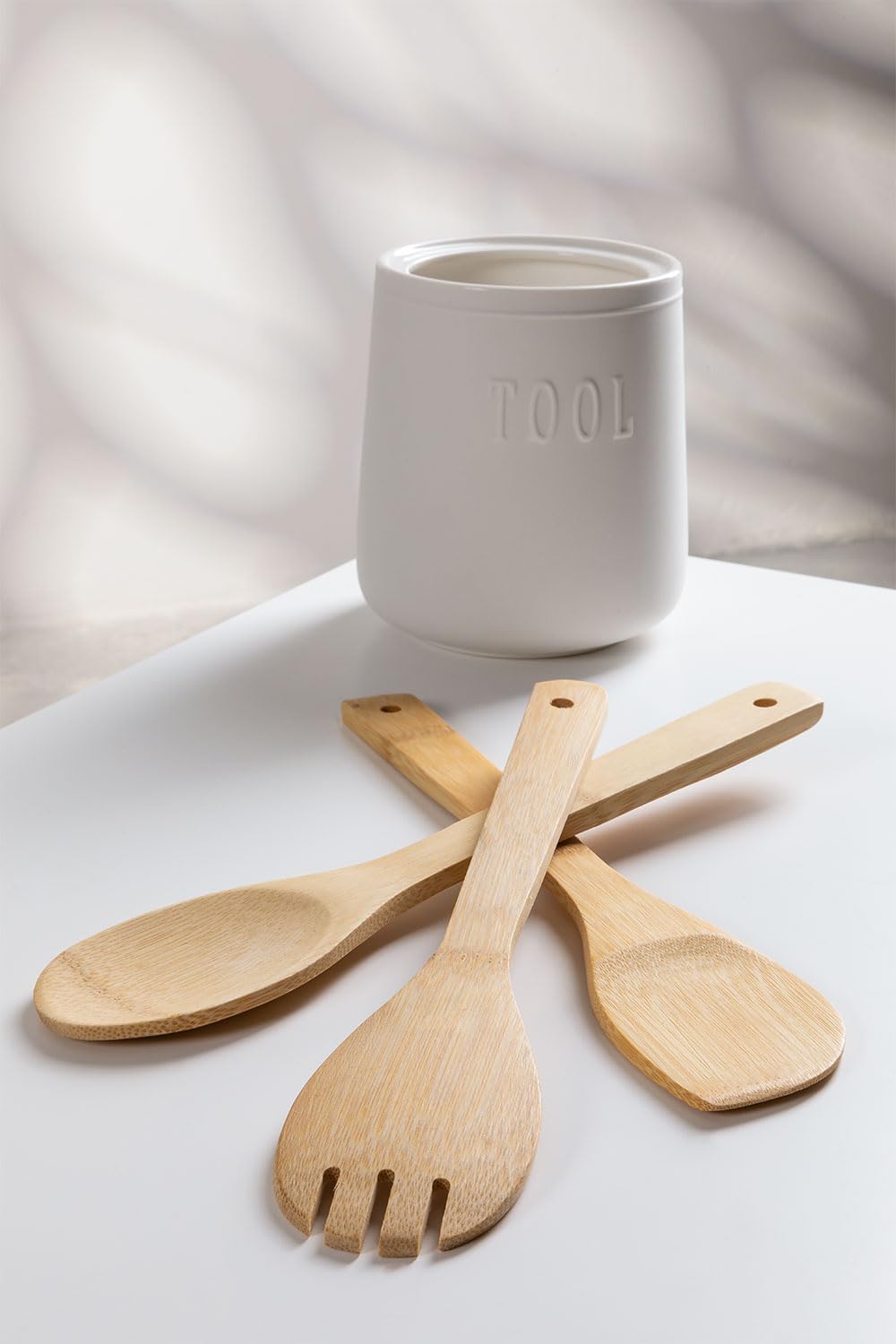 Sklum Treska portautensili cucina bianco porcellana