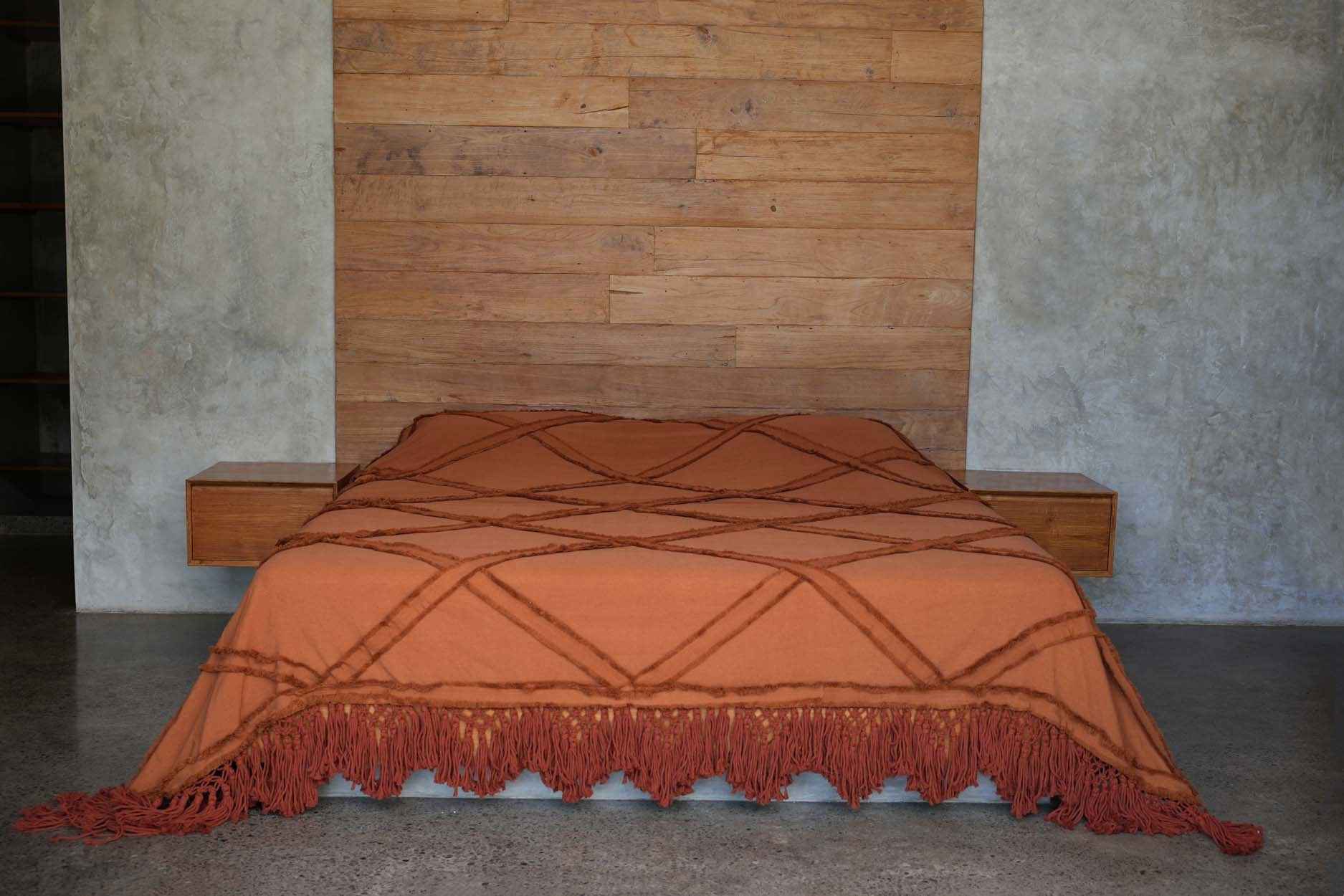 Bambua Berber Plaid Terracotta Letto Divano