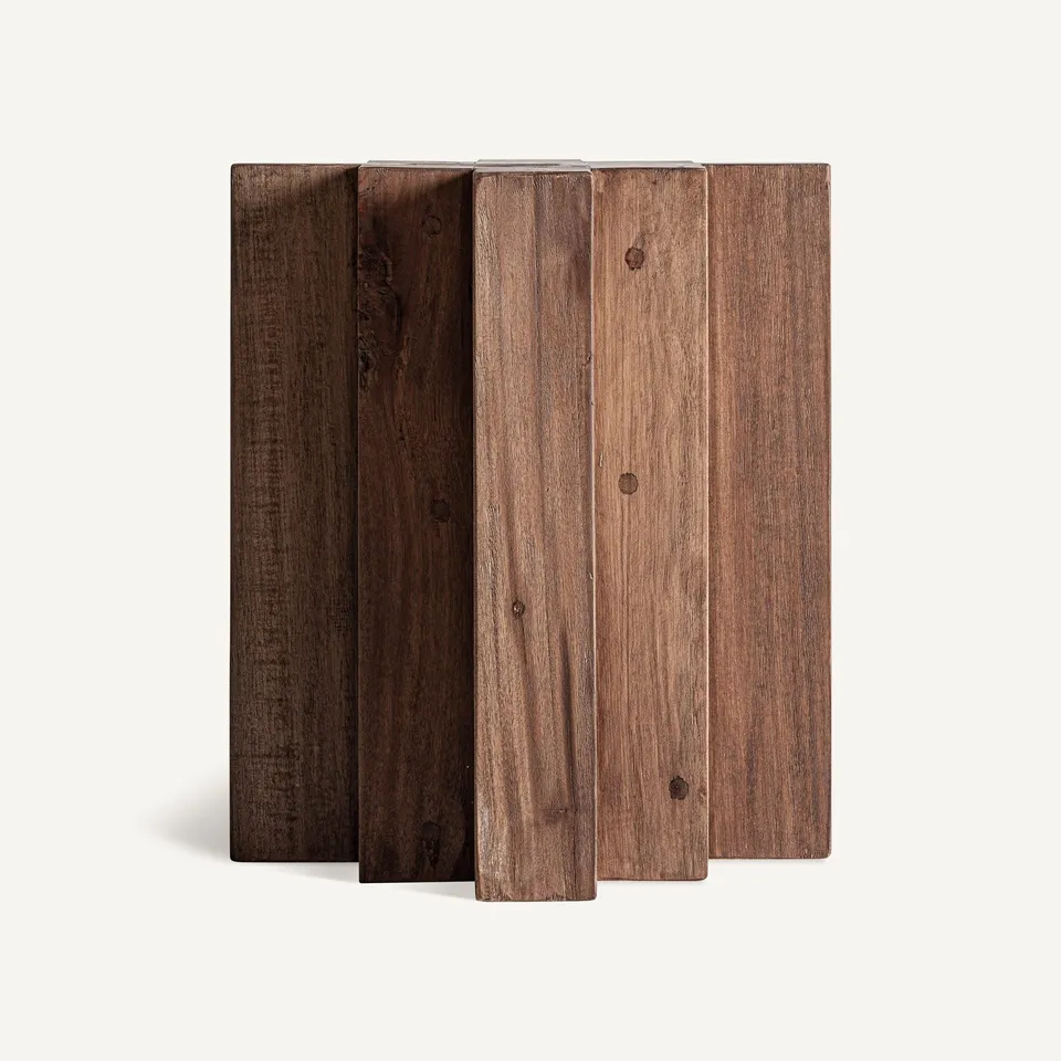 Bambua Brutalist Tavolino in Legno Sal