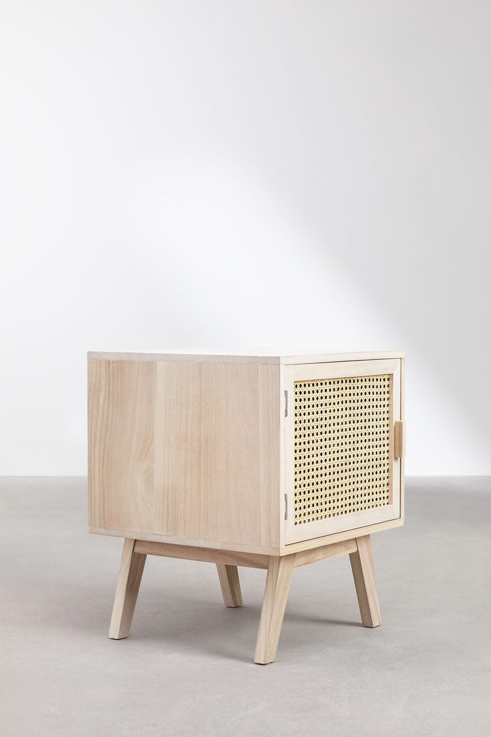 Sklum Ralik Design comodino legno naturale rattan