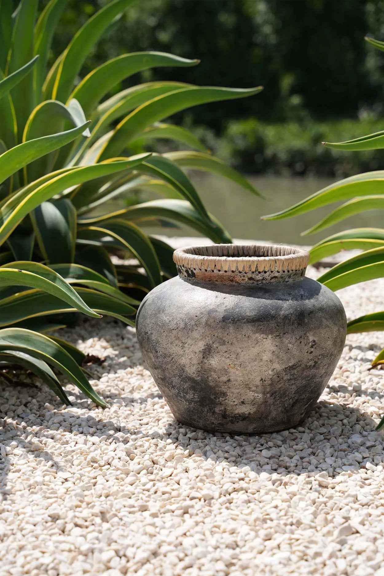 Bambua Styly Vaso Terracotta Grigio L