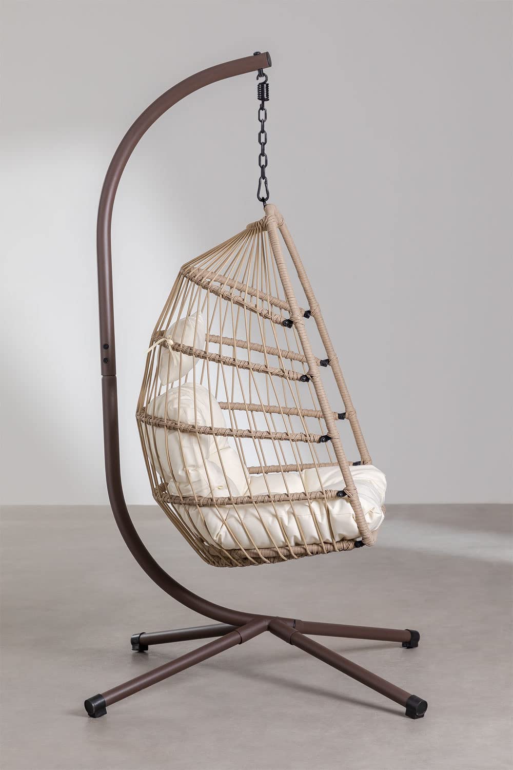 Sklum Anoop Poltrona Sospesa da Giardino con Base Rattan