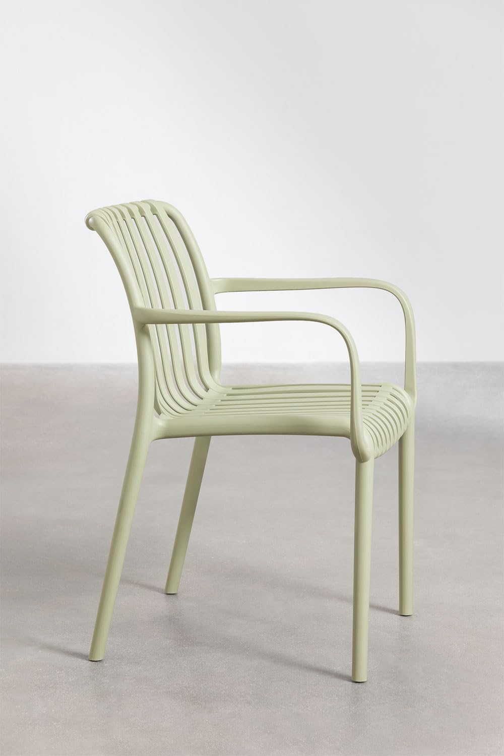 Sklum Wendell sedia pranzo verde con braccioli