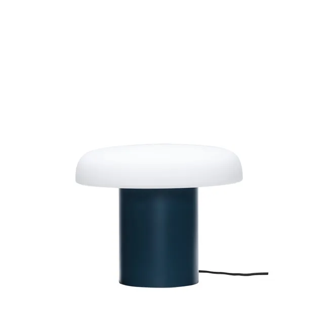 Bambua Ateliers lampada da tavolo blu paralume vetro