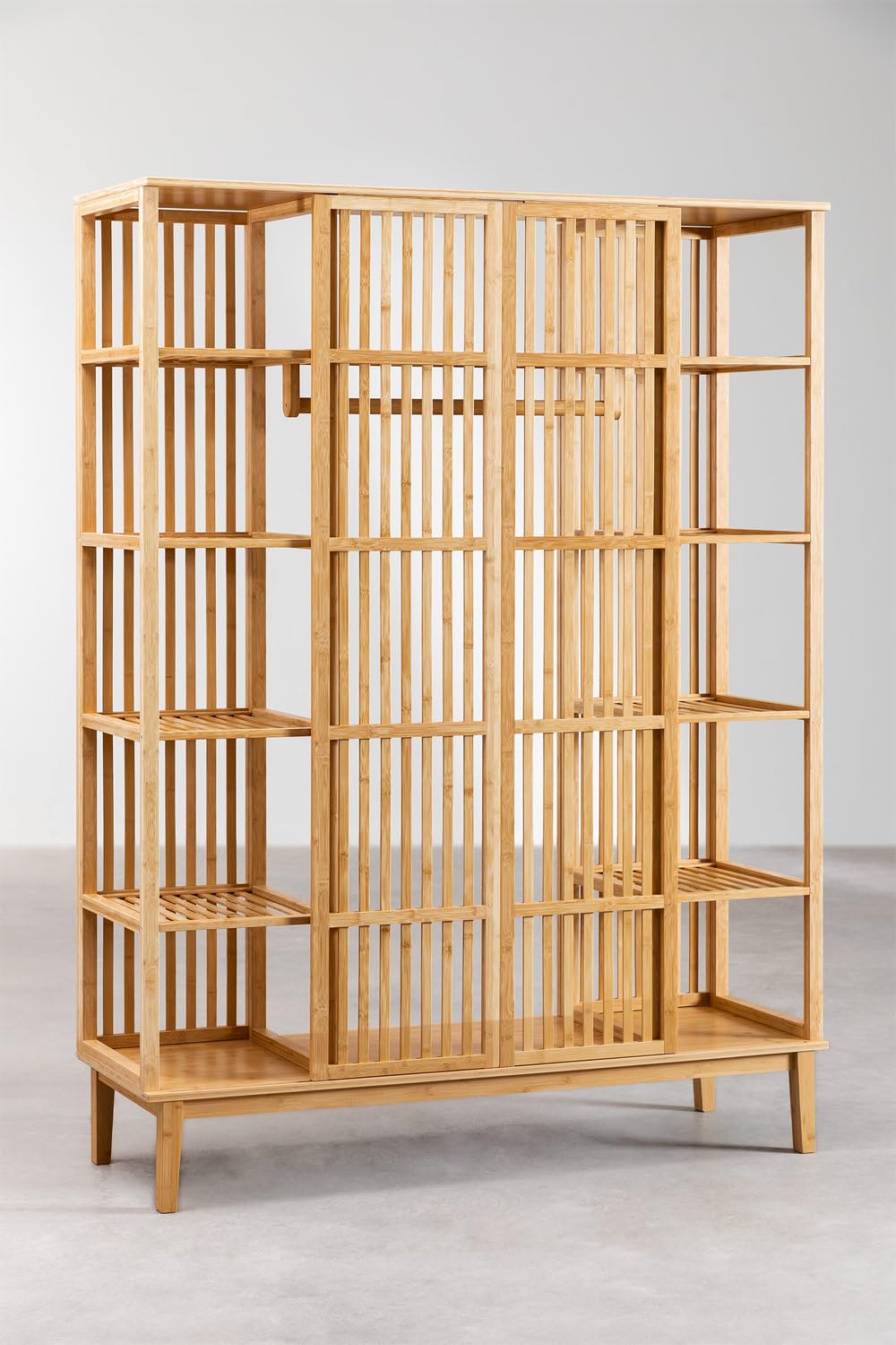 Sklum Albin armadio aperto bambù 140 cm naturale