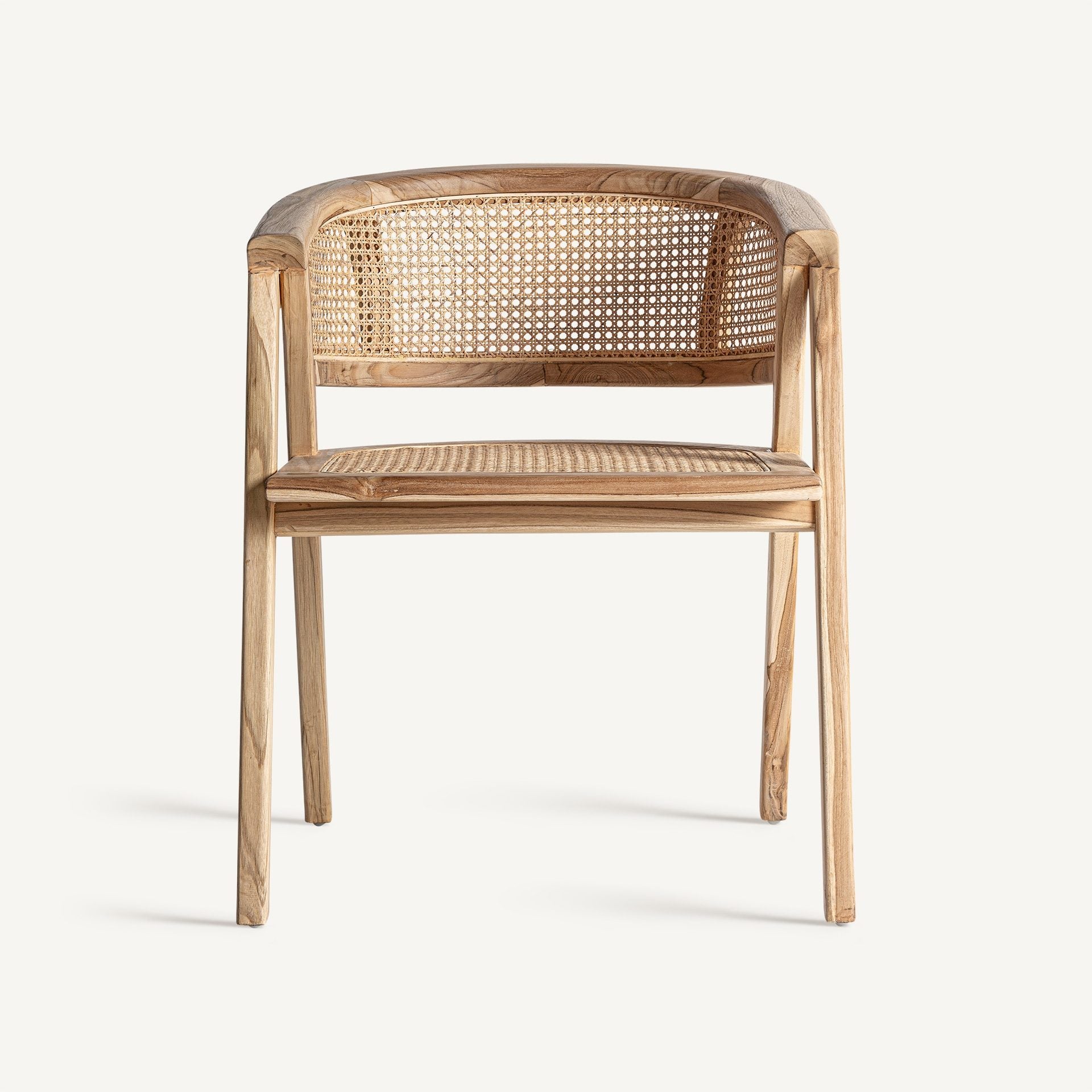 Bambua Eane sedia da pranzo teak intrecciato