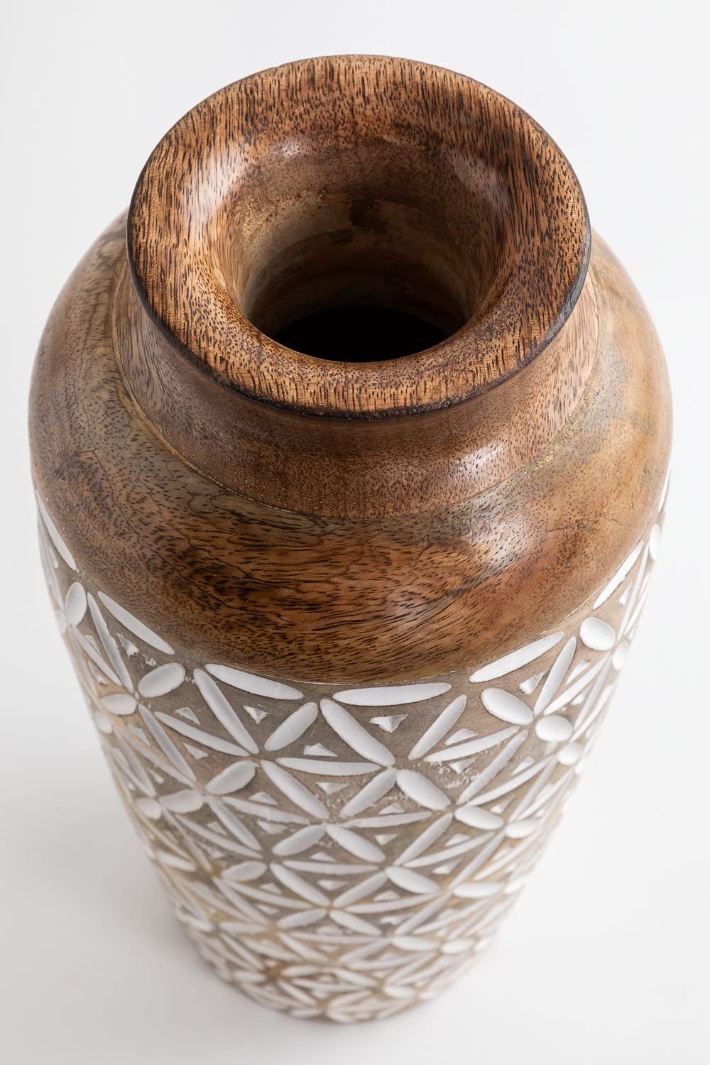 Sklum Araza vaso in legno di mango 35 cm boho