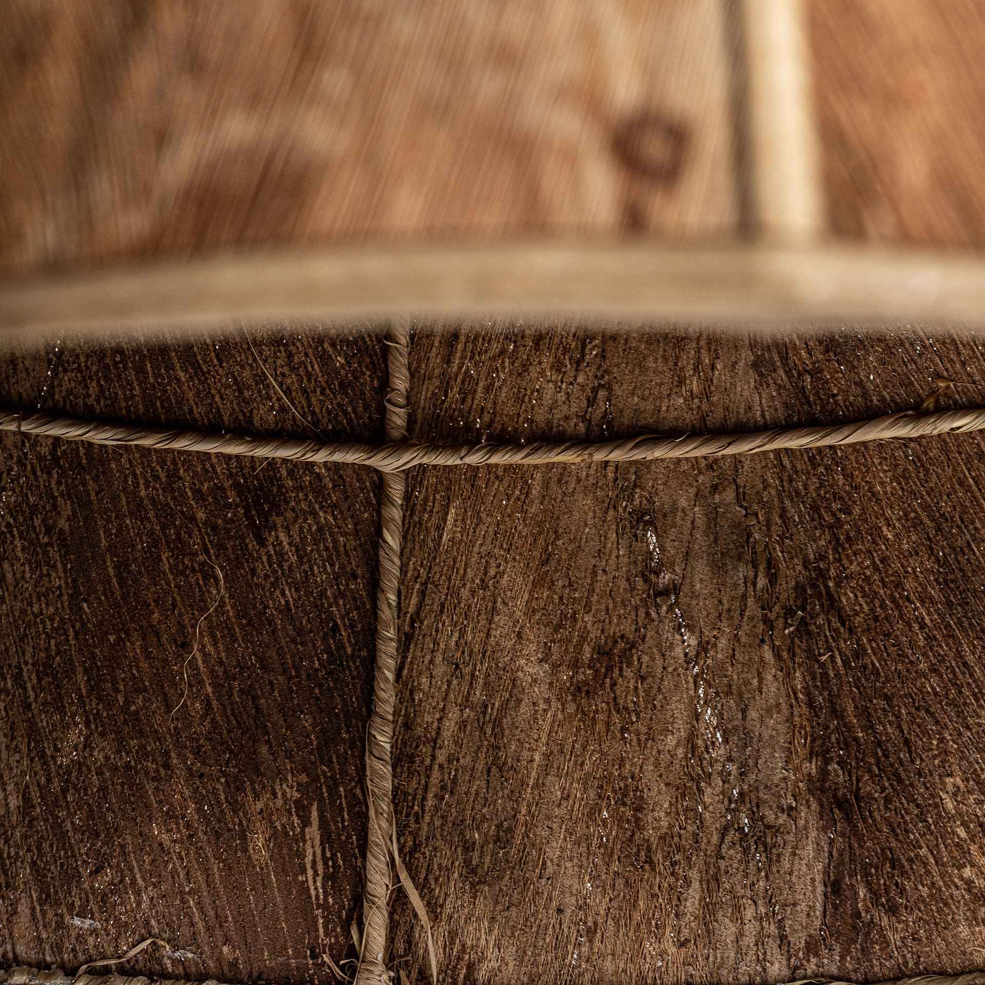 Bambua Indunga lampadario legno rattan a campana