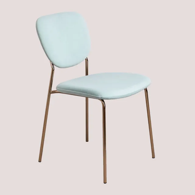 Sklum Taris sedia da pranzo in velluto Iceberg oro