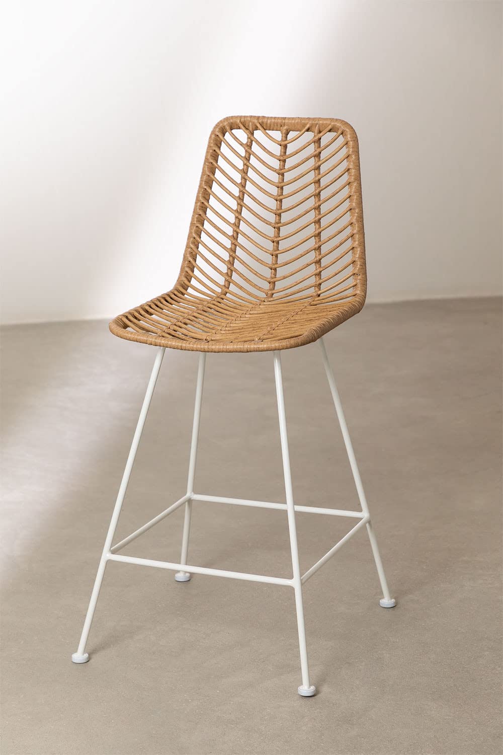Sklum Gouda sgabelli alti giardino rattan naturale 2 pezzi